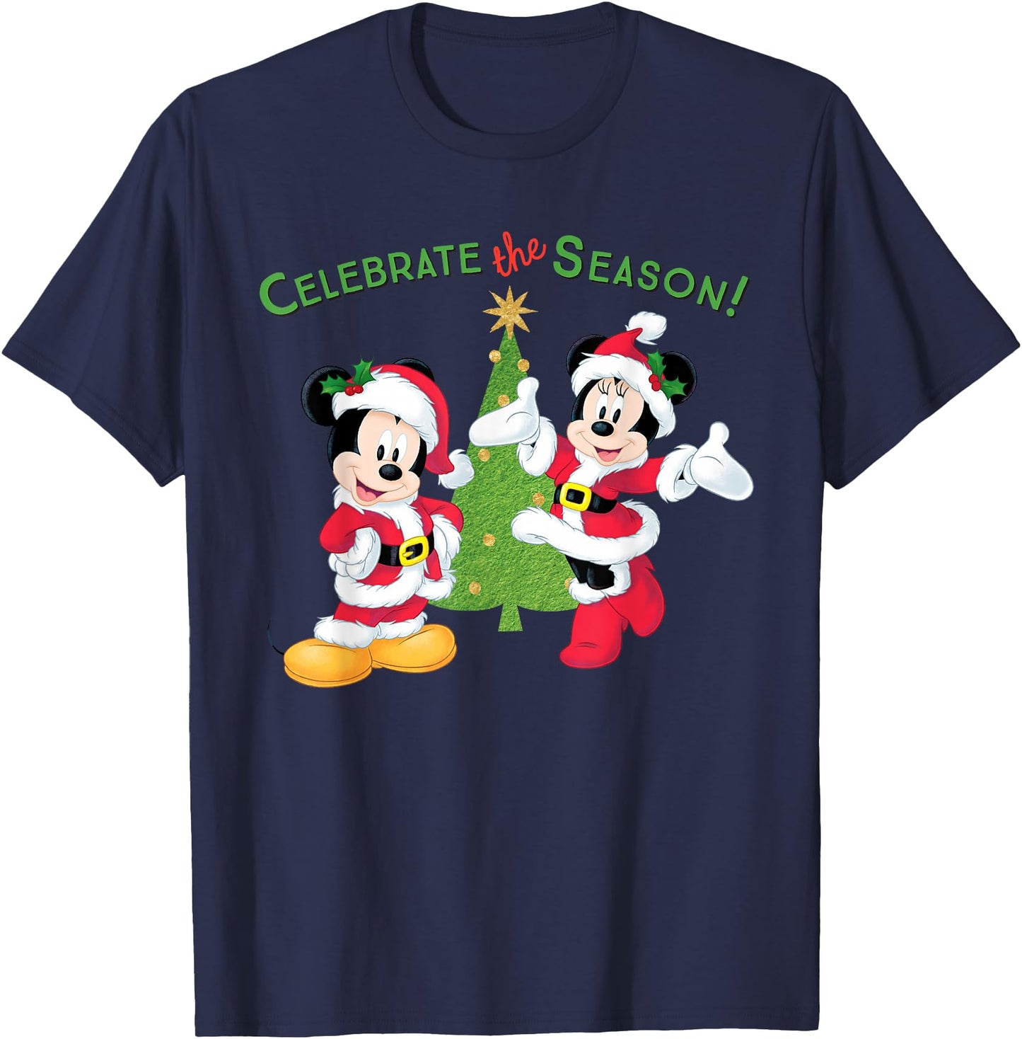 Disney Santa Mickey Minnie Celebrate Season Holiday