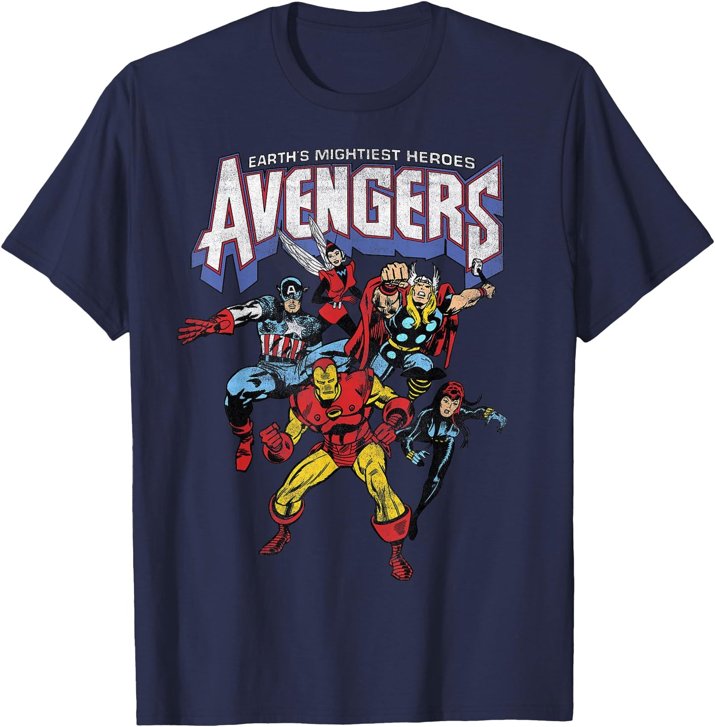 Marvel Avengers Classic Vintage Group Shot Graphic T-Shirt