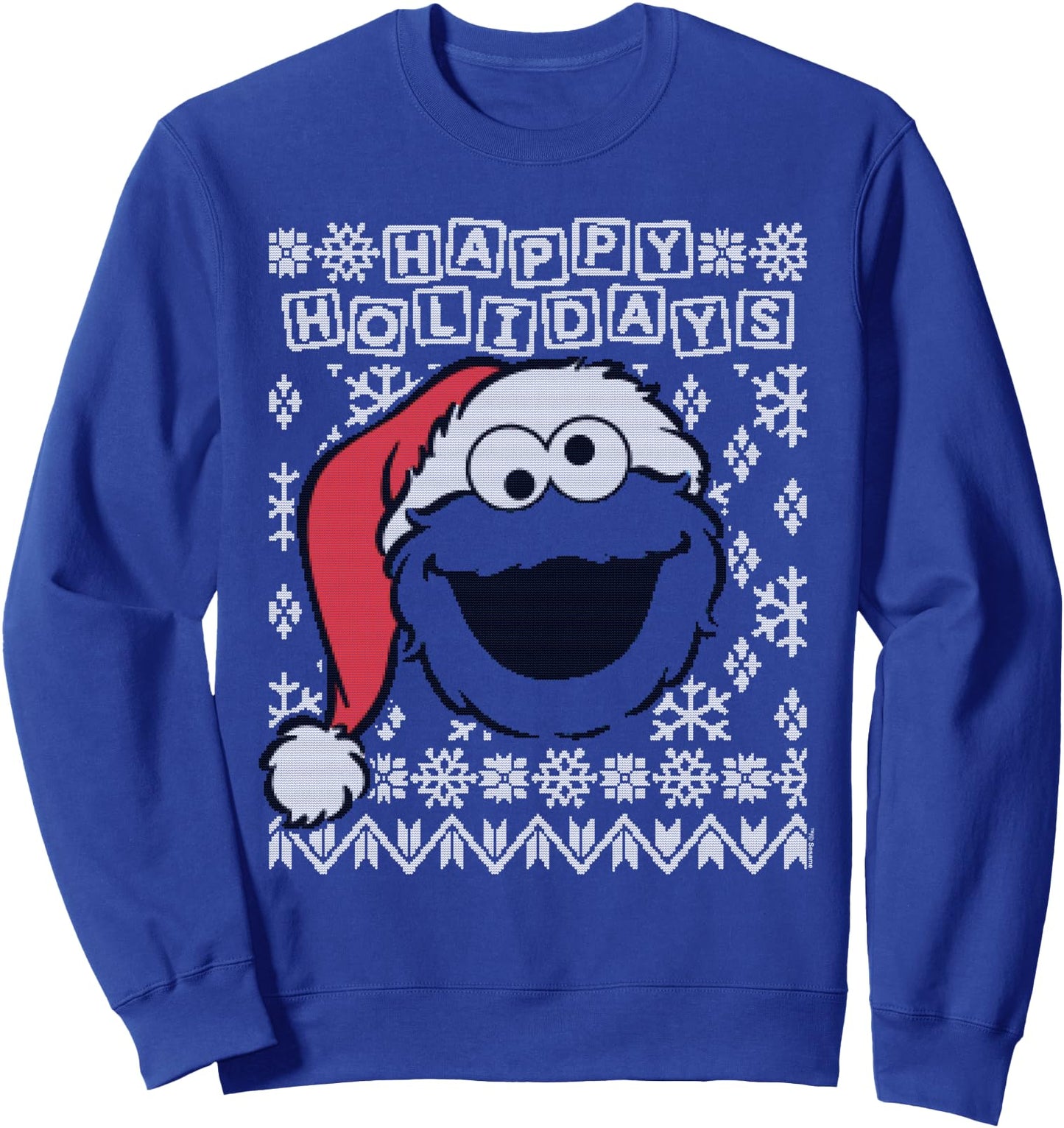 Sesame Street Cookie Monster Ugly Christmas Sweatshirt