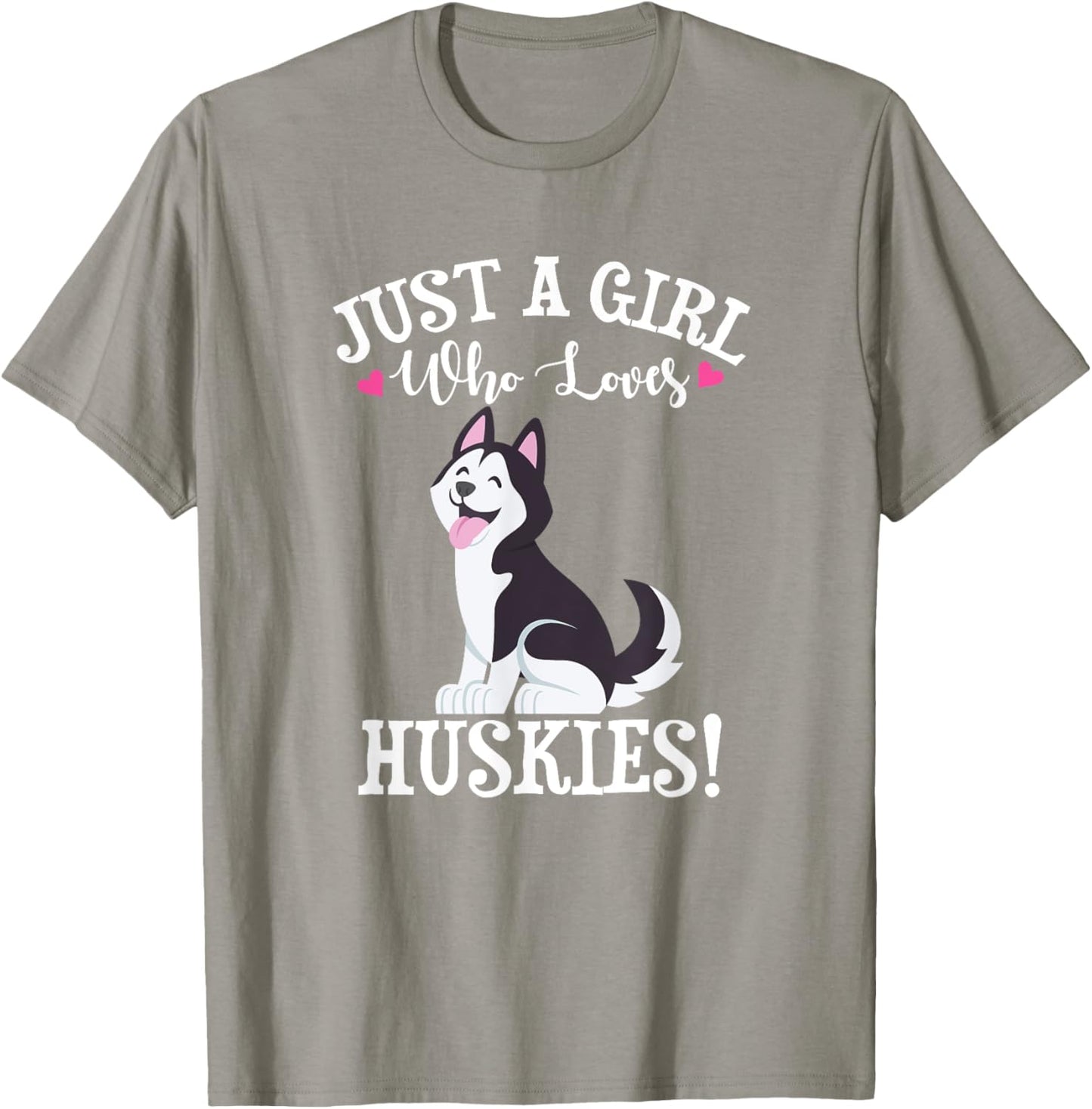 Cartoon Kids Just A Girl Who Loves Siberian Husky Dog Lover T-Shirt