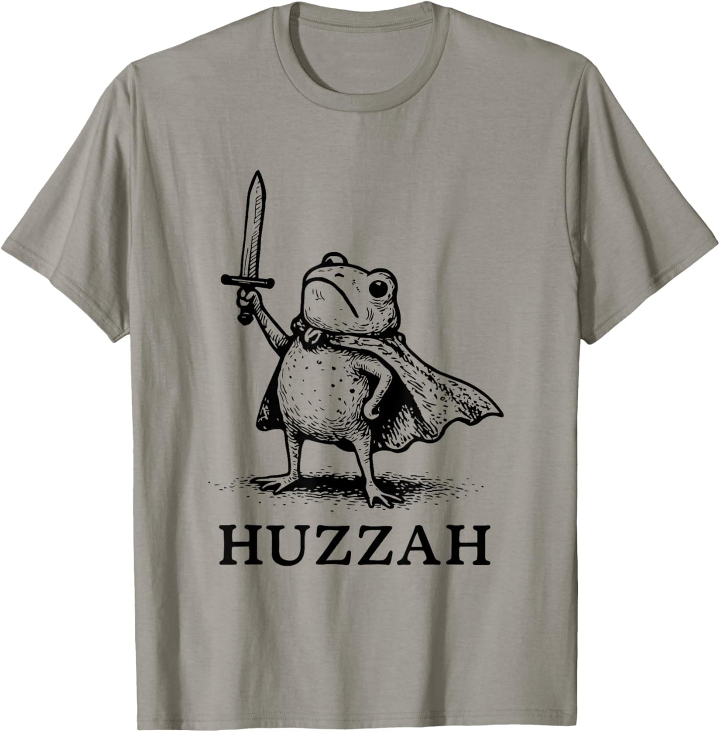Huzzah Medieval Frog Knight Funny Sword Meme Quote