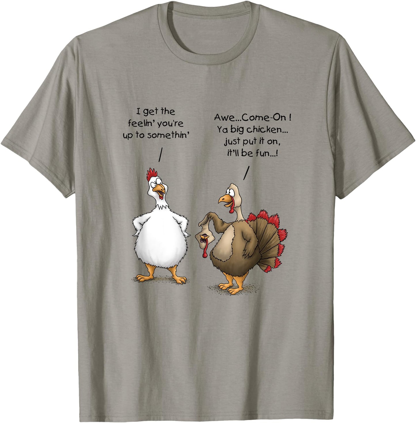 Funny Thanksgiving Big Chicken It'll Be Fun Turkey Cartoon