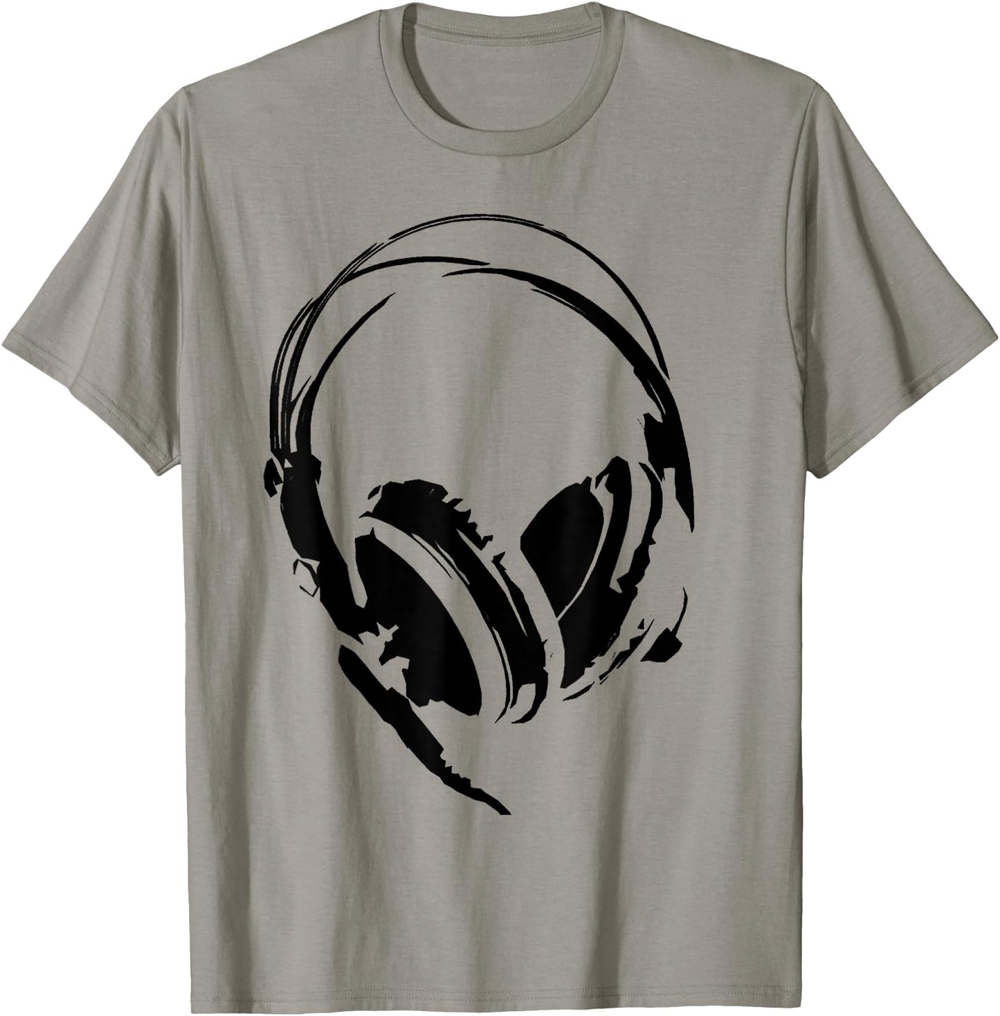 Headphones Shirt Anime DJ T-Shirt Black Man Woman Child White