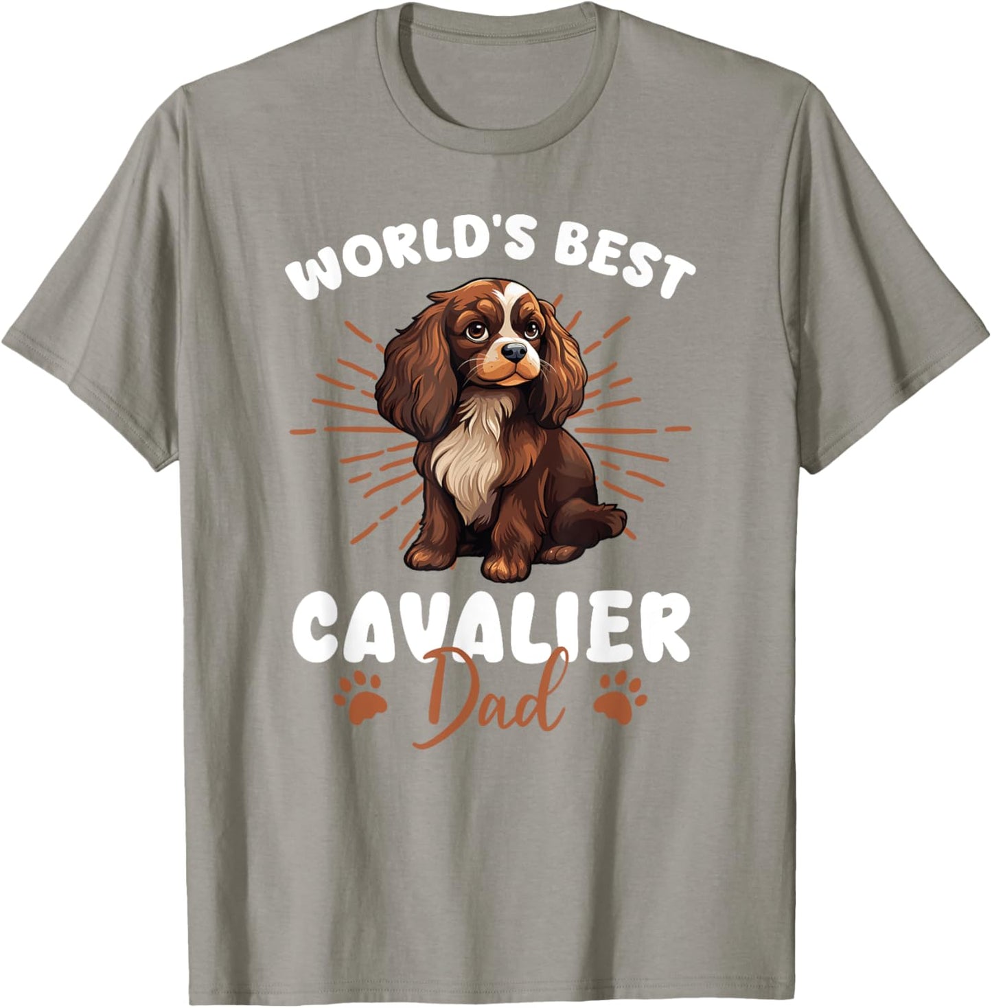 Cavalier King Charles Spaniel Dog World's Best Cavalier Dad T-Shirt for Men Women Kids