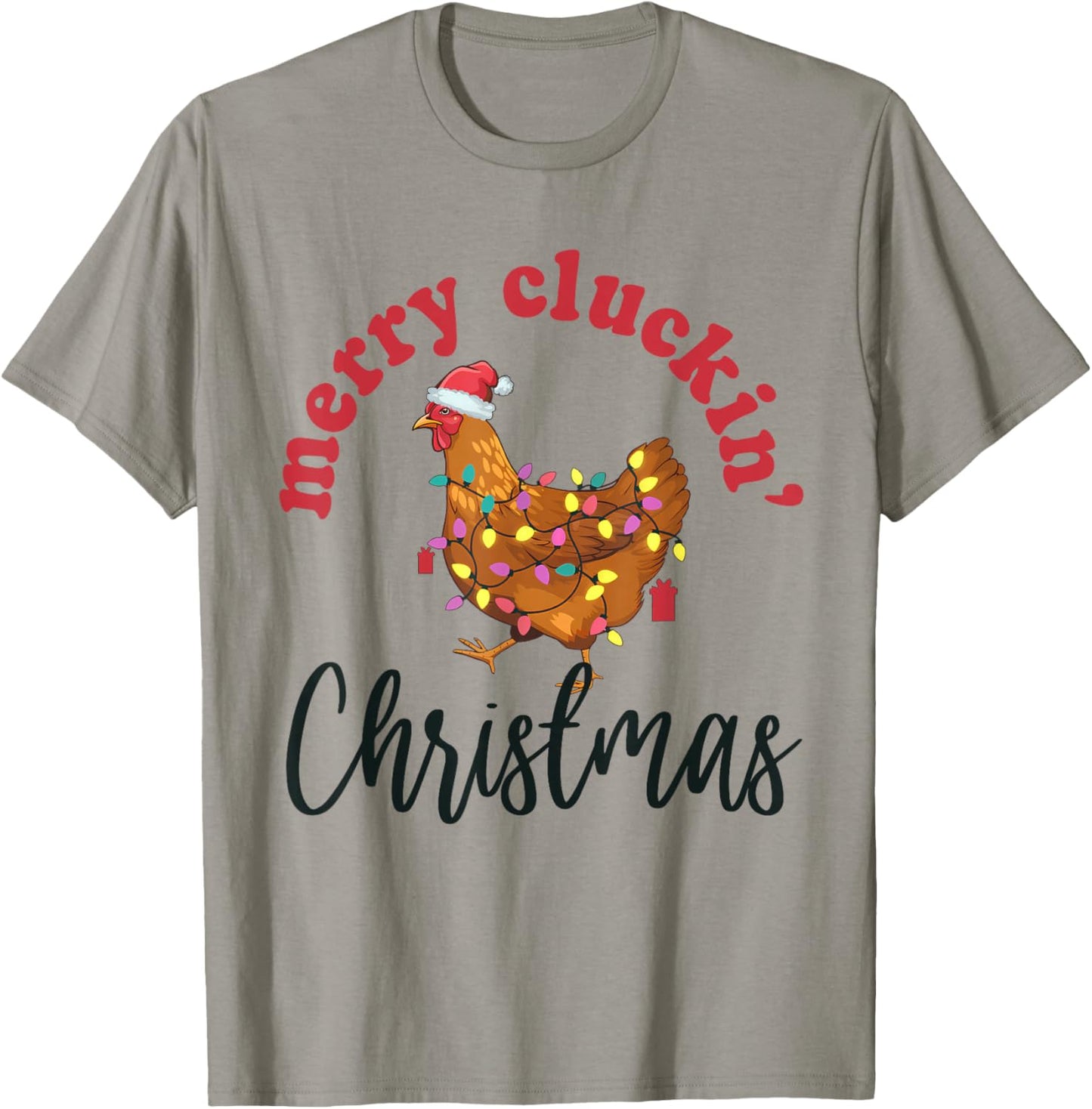 Merry Cluckin' Christmas Funny Chicken Santa Xmas Lights