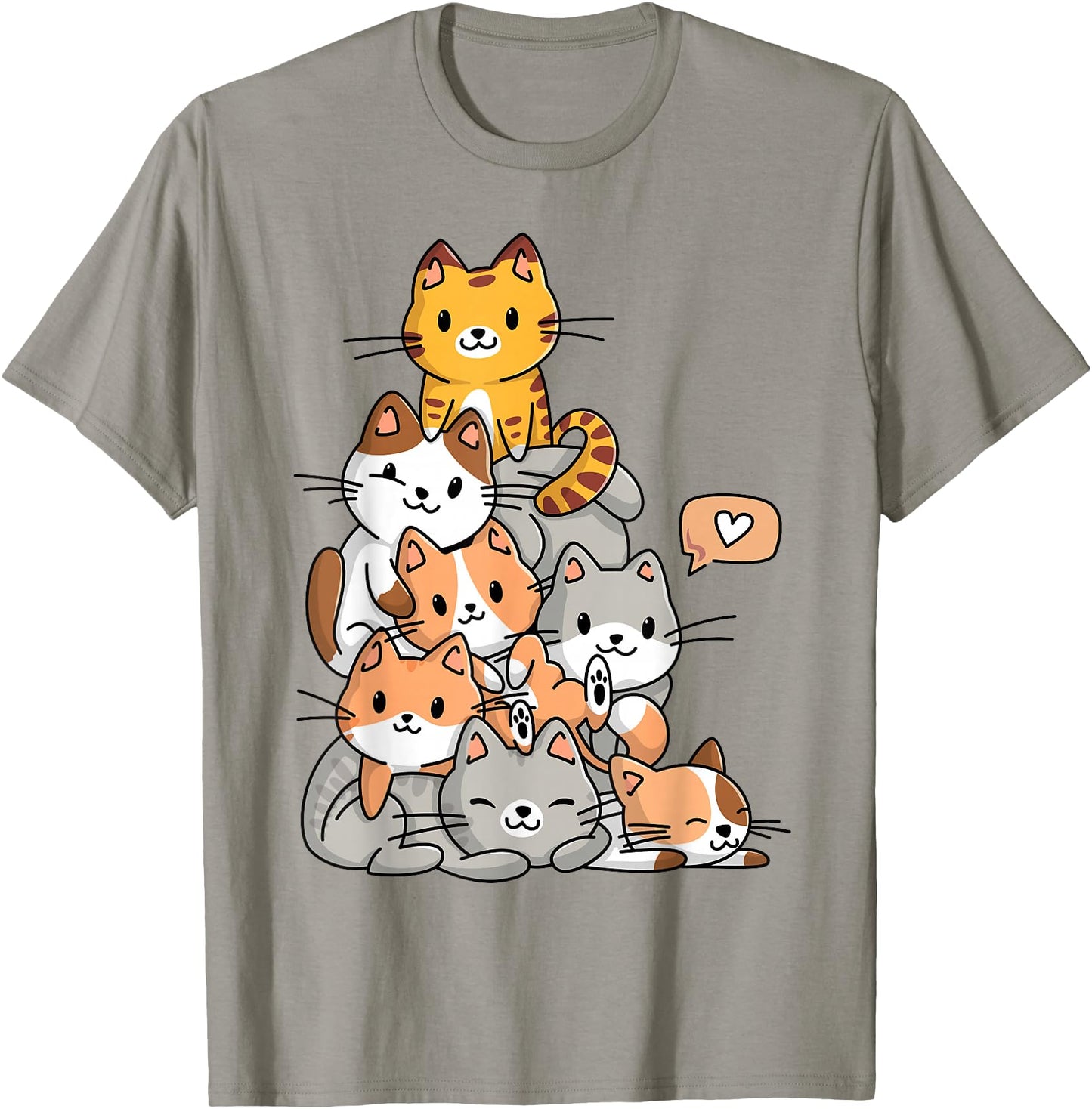 Cute Kawaii Cat Kitty Meowtain Cats Pile Chibi Women Girls