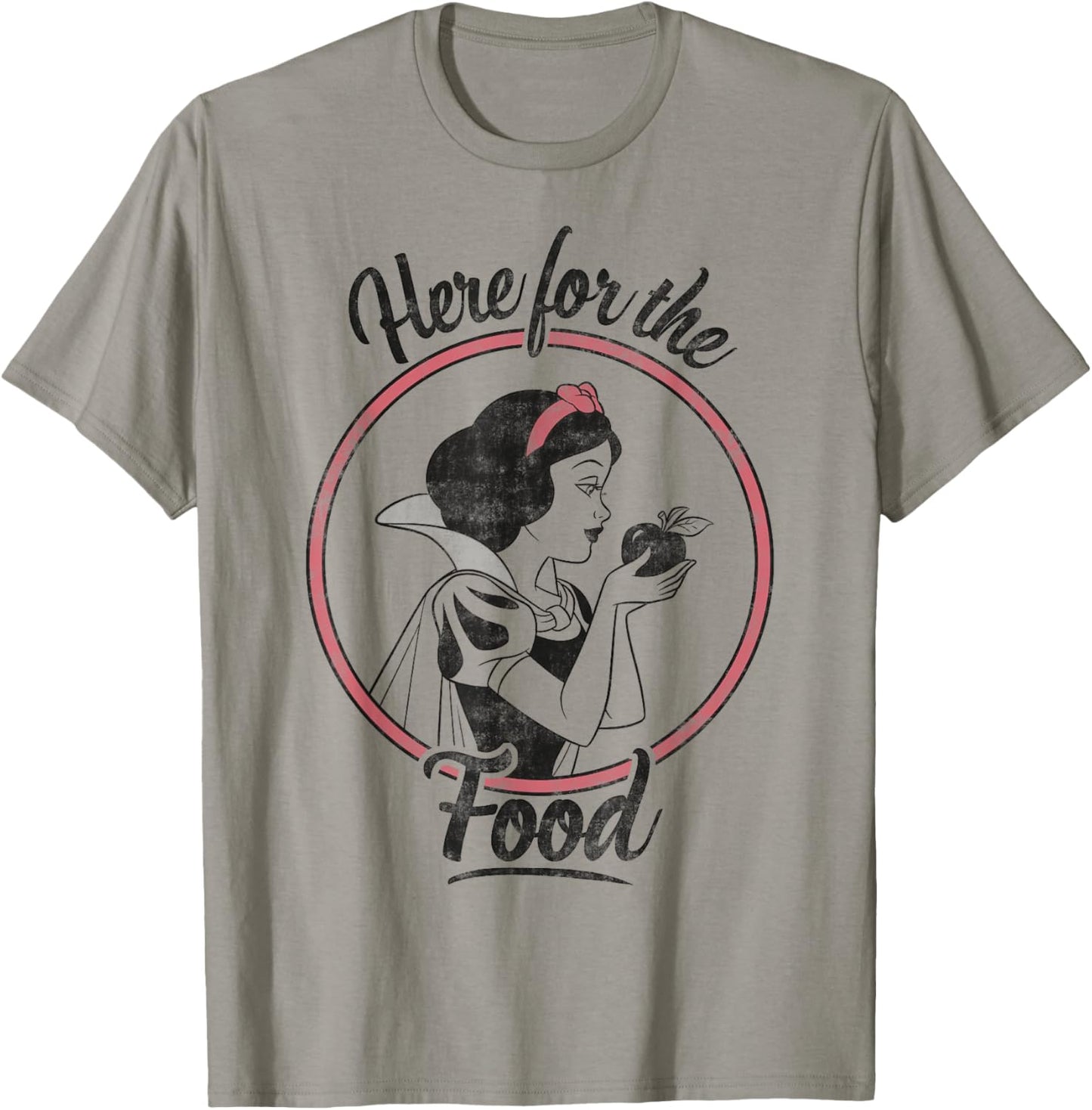 Disney Snow White Here For The Food Sketch Graphic T-Shirt