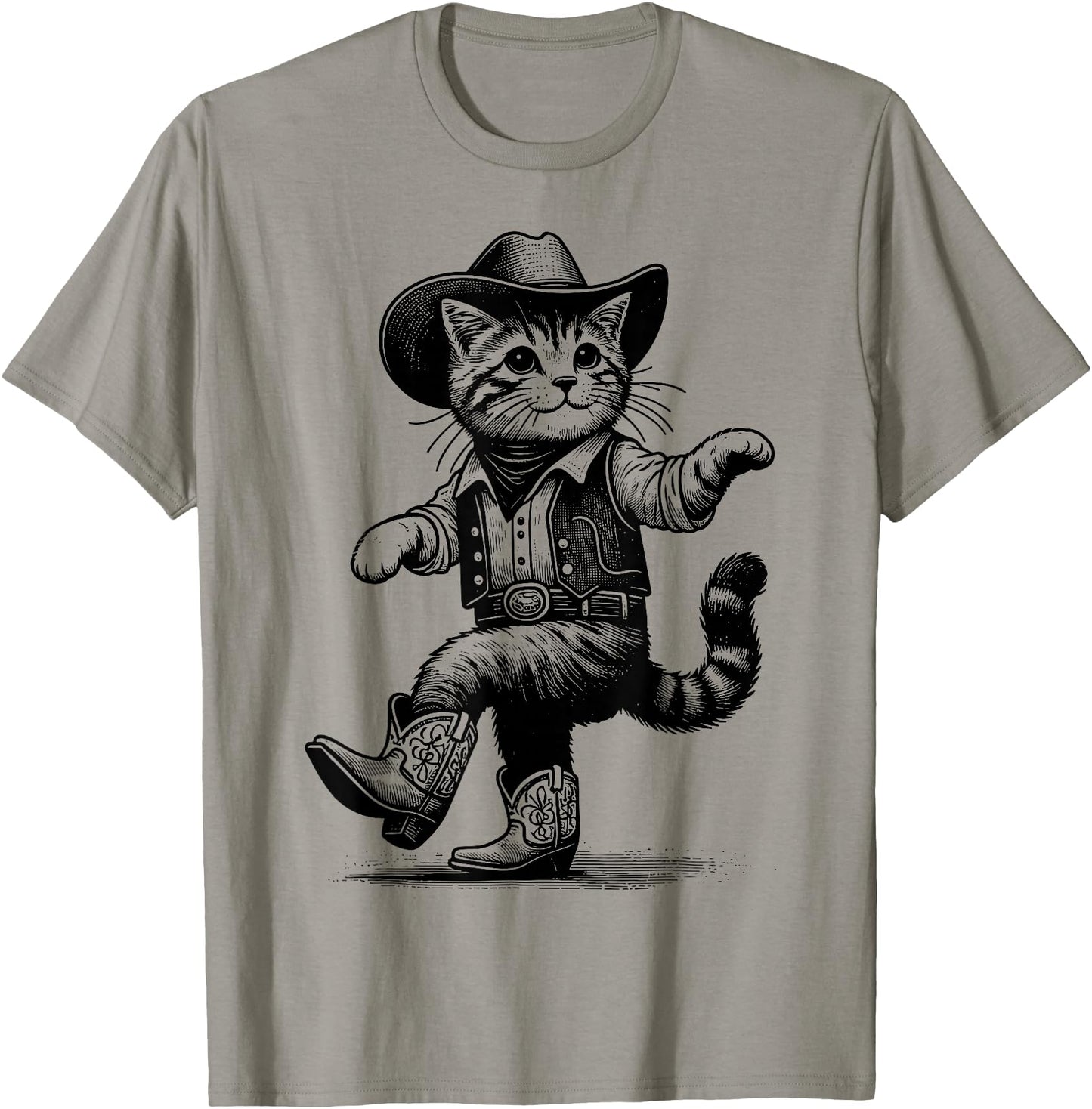 Cat With Cowboy Hat & Boots Cowgirl Western Country