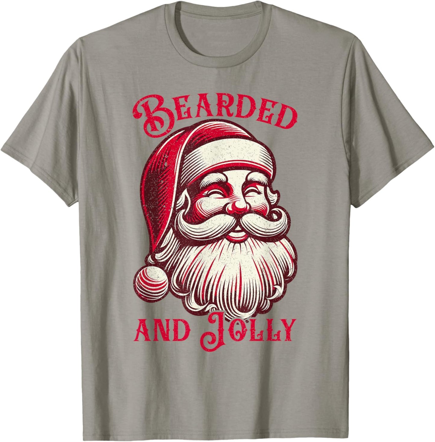 Retro Bearded And Jolly Christmas Funny Santa Face Xmas