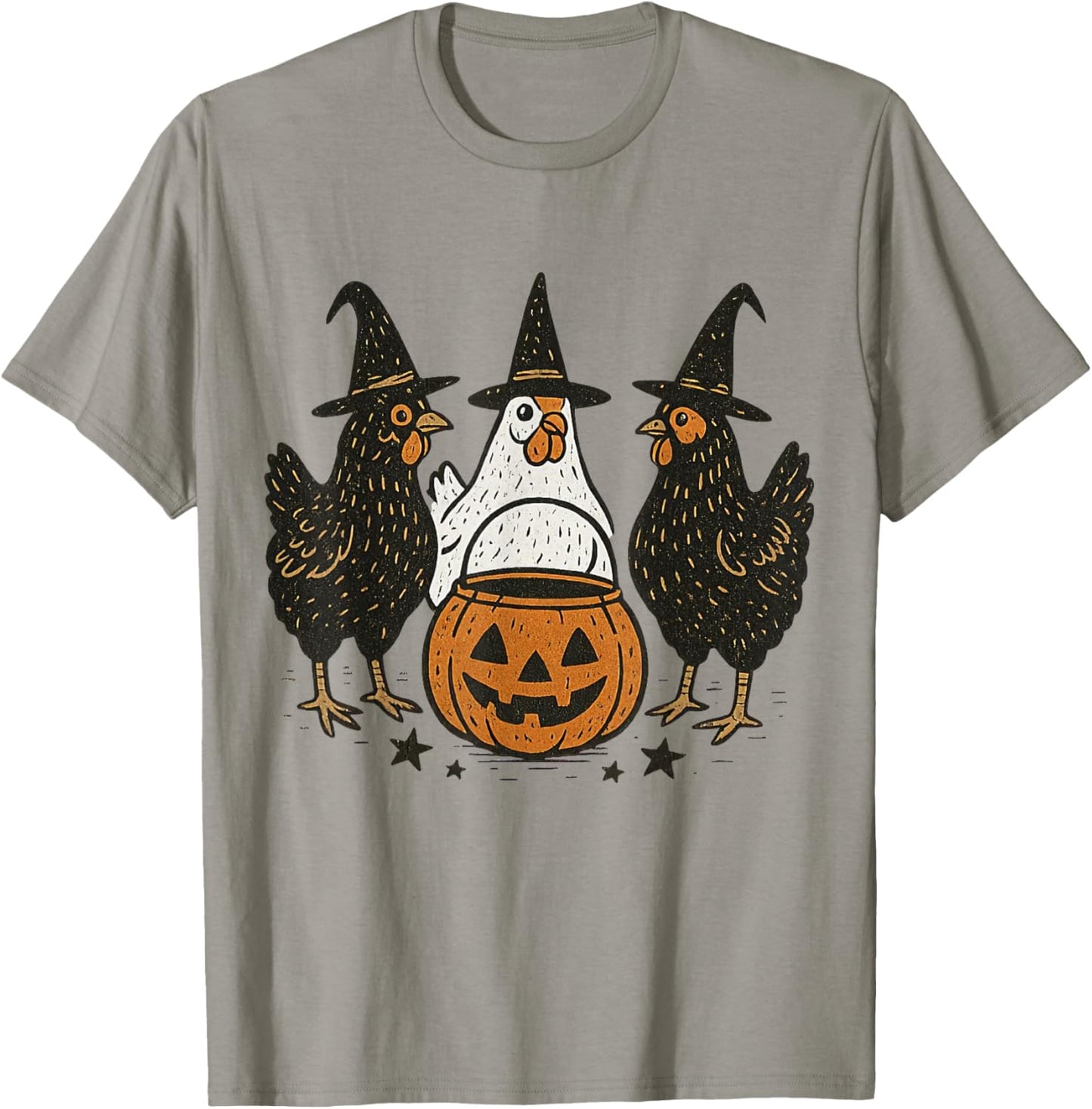 Chicken Halloween Costume Spooky Season Funny Chickens Witch T-Shirt