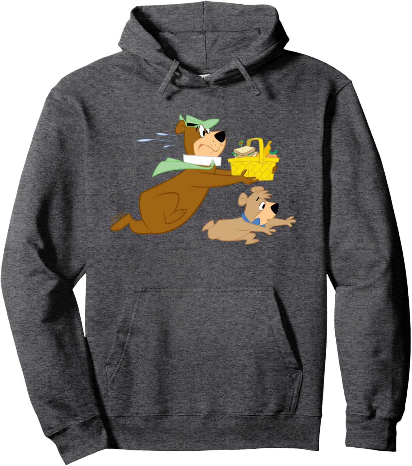Yogi Bear Yogi and Boo Boo Steal Picnic Basket Pullover Hoodie