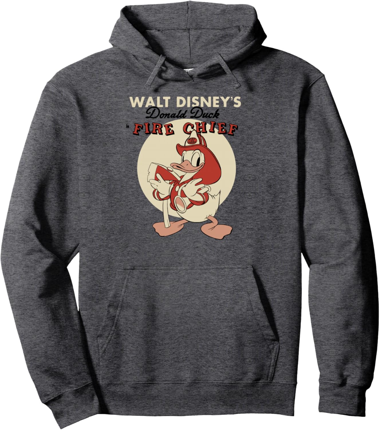 Disney Mickey And Friends Vintage Donald Duck Fire Chief Pullover Hoodie