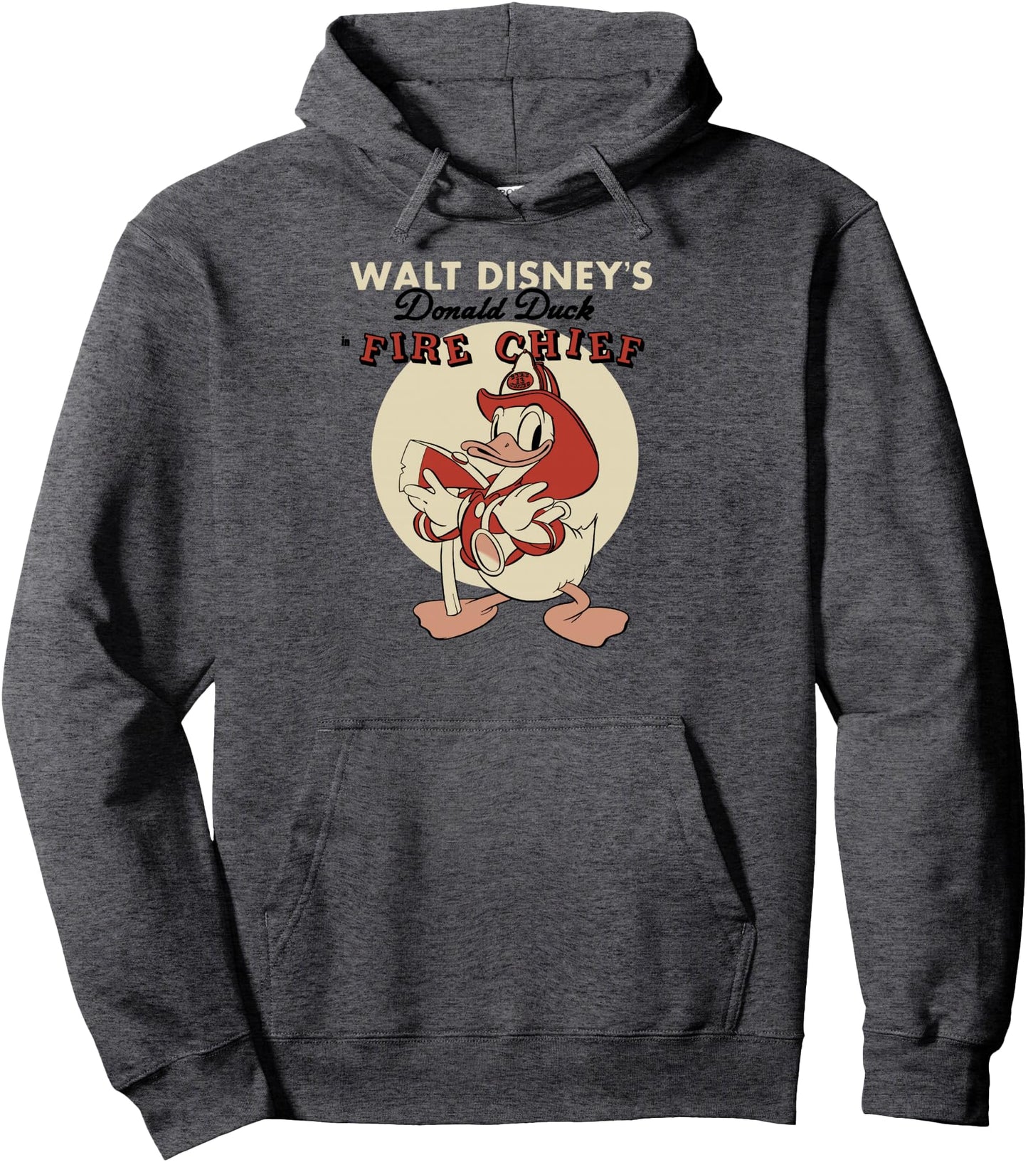 Disney Mickey And Friends Vintage Donald Duck Fire Chief Pullover Hoodie