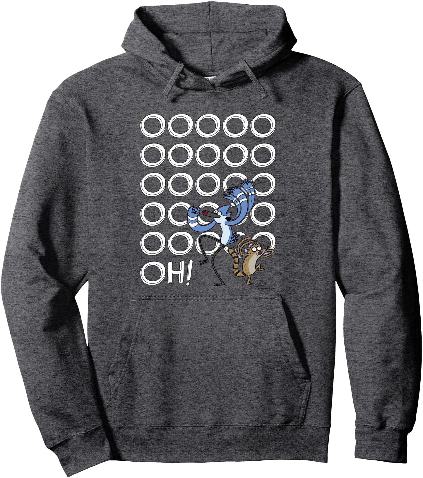 Cartoon Network Regular Show Mordecai and Rigby Ooooohs Blue Unisex-Adults Hoodie