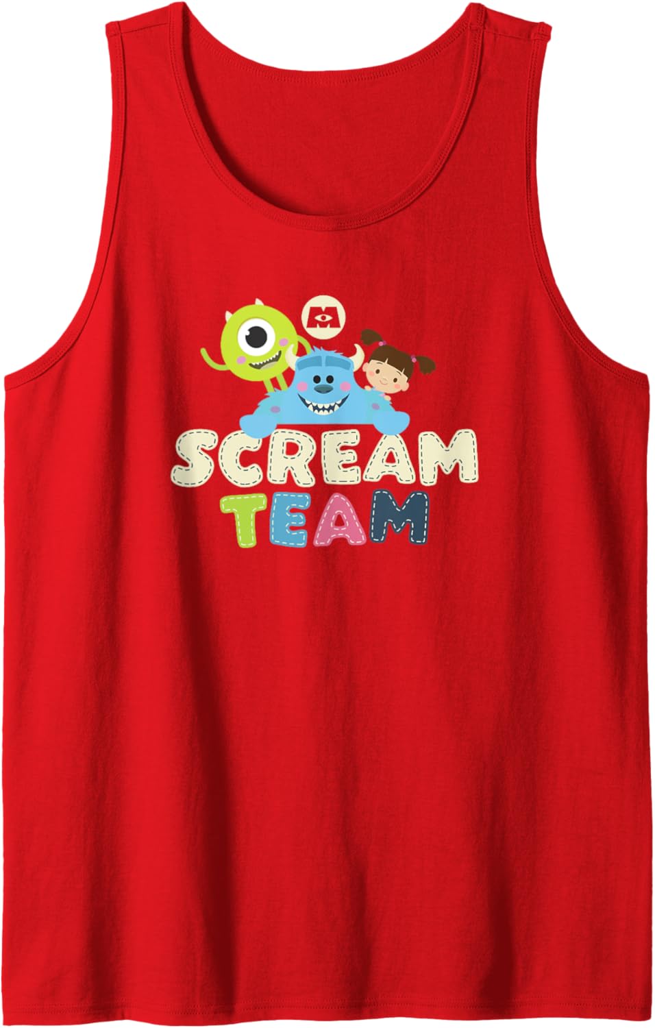 Disney Pixar Monsters Inc Scream Team Adorable Chibi Style Tank Top