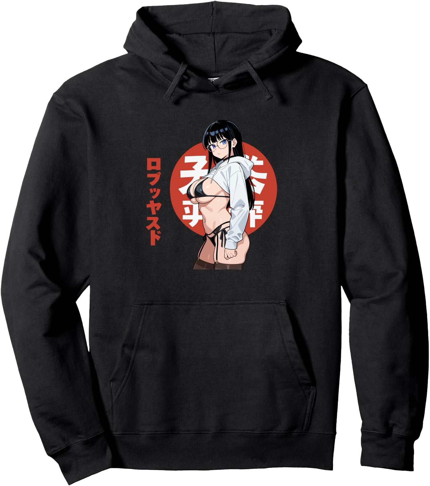 Waifu Sexy Anime Girl Bikini Beach Girl Manga Japanese Style Pullover Hoodie