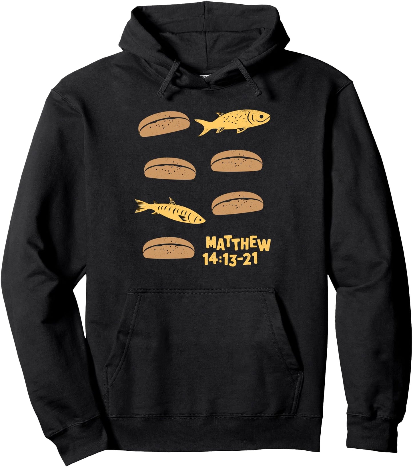Jesus Feeds The 5000 5 Loaves of Bread 2 Fish Bible Story Pullover Hoodie