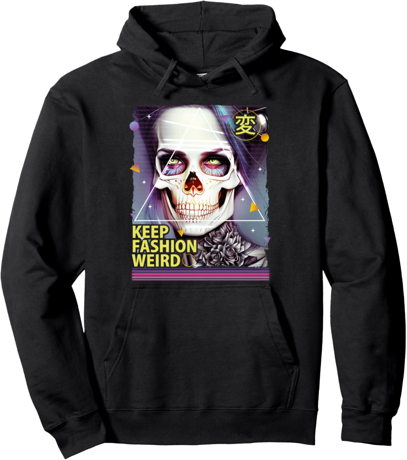 Cyberpunks Skull Japanese Vaporwave Retro Anime & Manga Pullover Hoodie