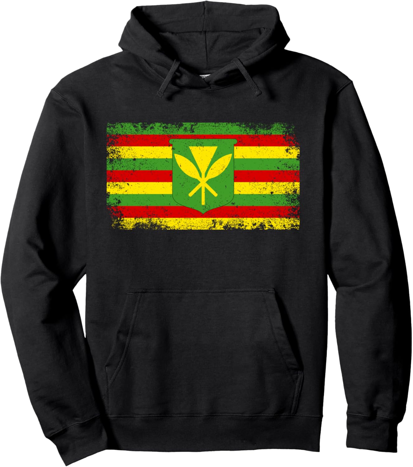 Kanaka Maoli Hawaiian Flag Pride Distressed Sovereign Gifts Pullover Hoodie