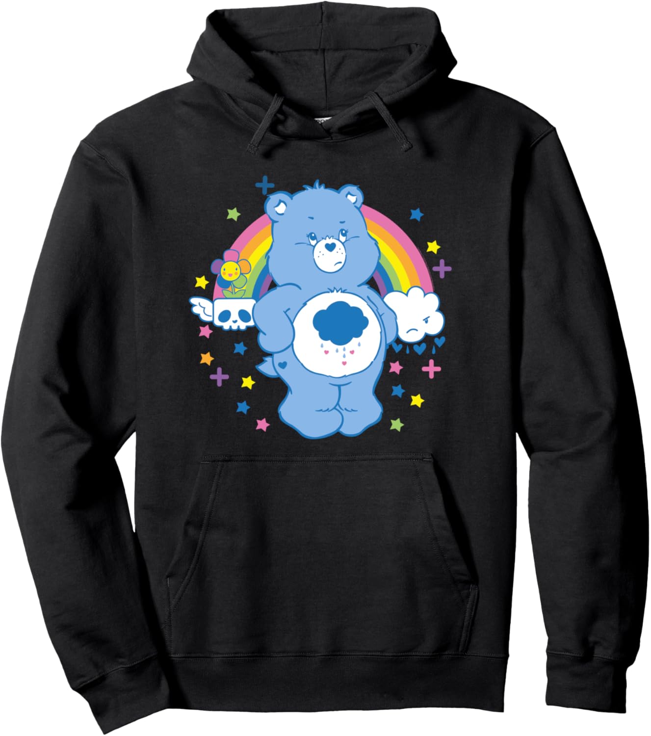 Care Bears Grumpy Bear Moody Rainbow Vibes Pullover Hoodie