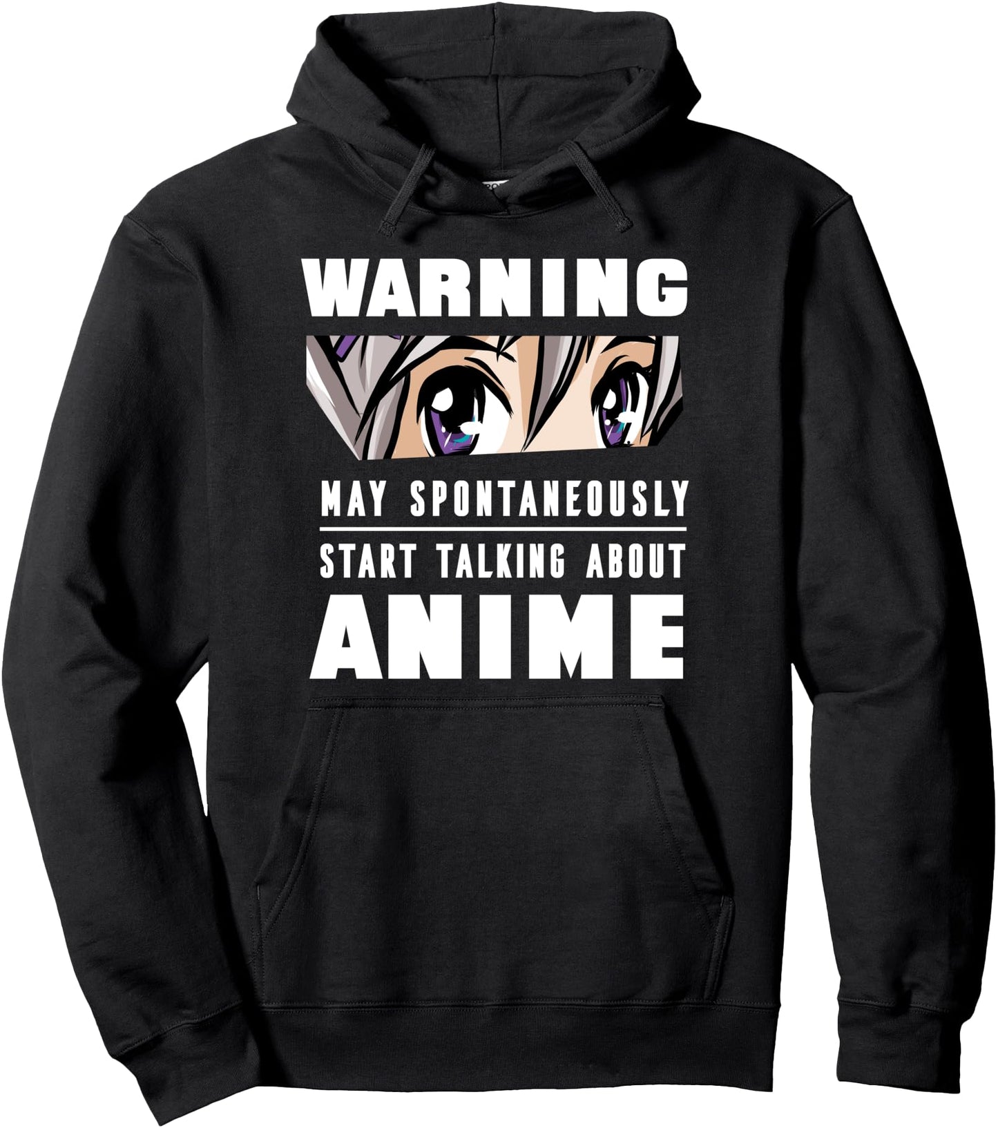 Warning May Spontaneously Start Talking About Anime Pullover Hoodie