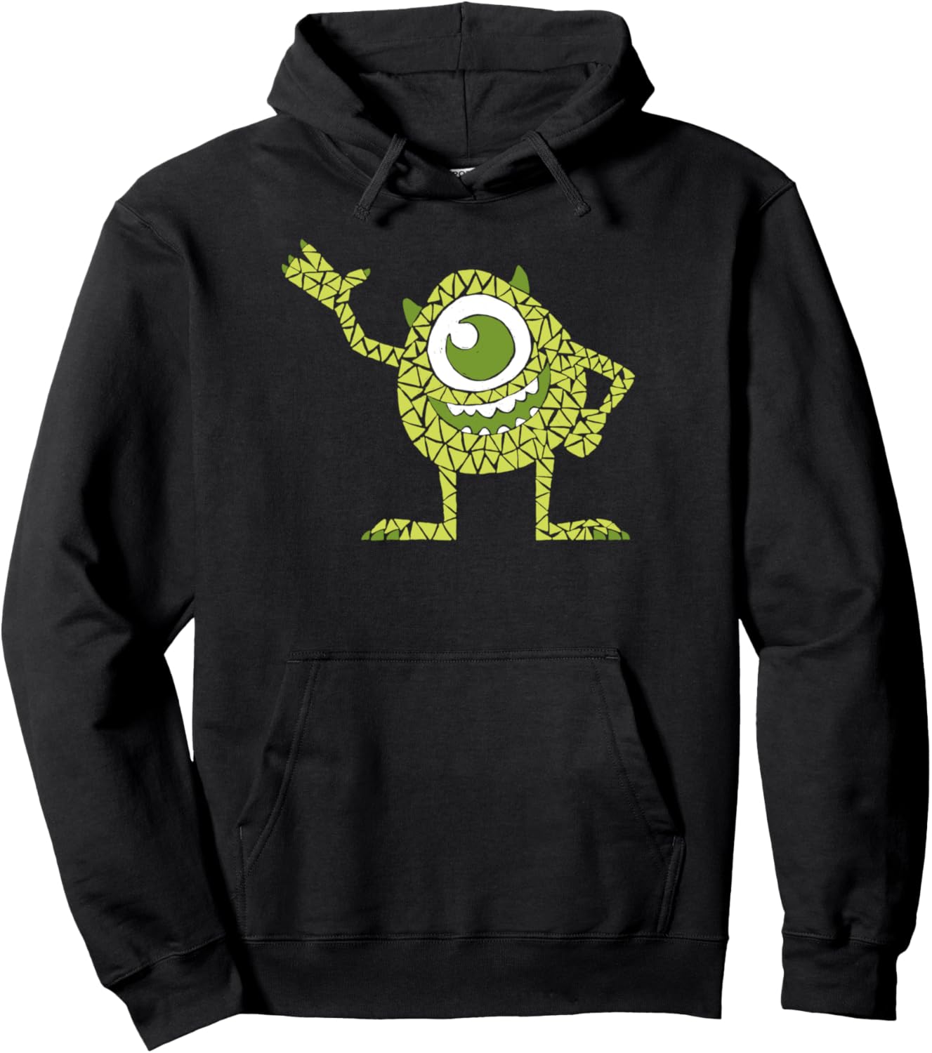 Disney Pixar Monsters, Inc. Mike Wazowski Mosaic Chest Logo Pullover Hoodie