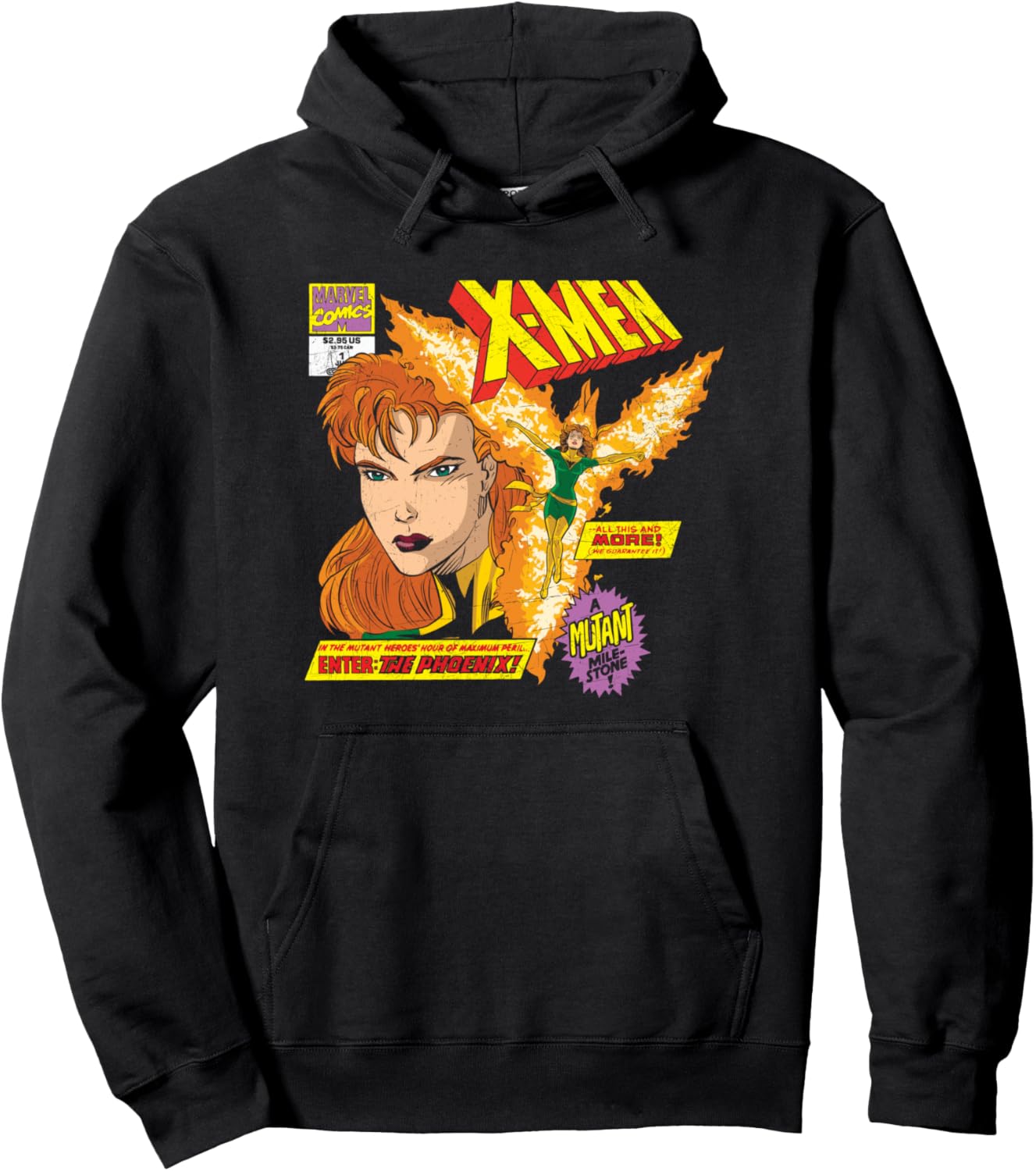 Marvel X-Men The Phoenix Mutant Hero Jean Grey Comic Pullover Hoodie