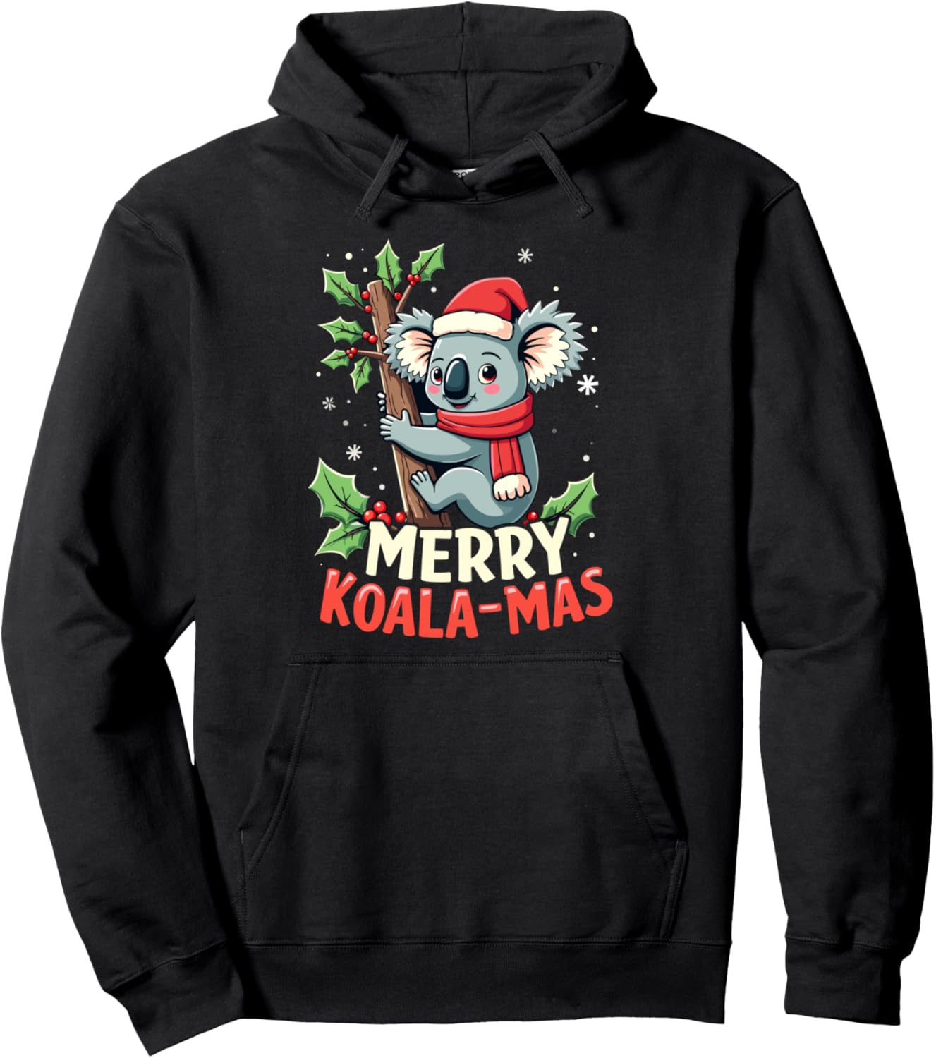 Merry Koala Mas Funny Koala Christmas 2024 Pullover Hoodie