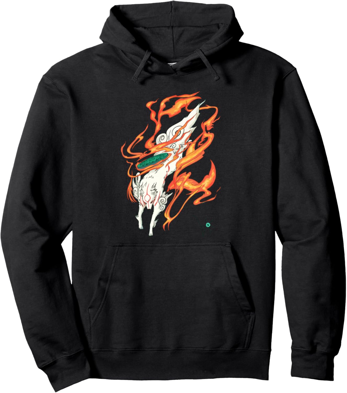 Okami Amaterasu Sun God Wolf The Great Wave Video Game Pullover Hoodie