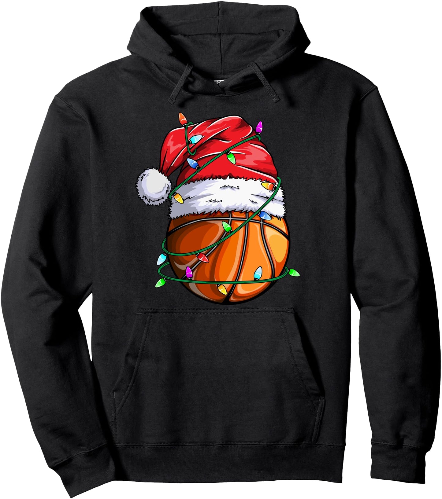 Santa Sports Design- Christmas Hooper Basketball Player Pullover Hoodie