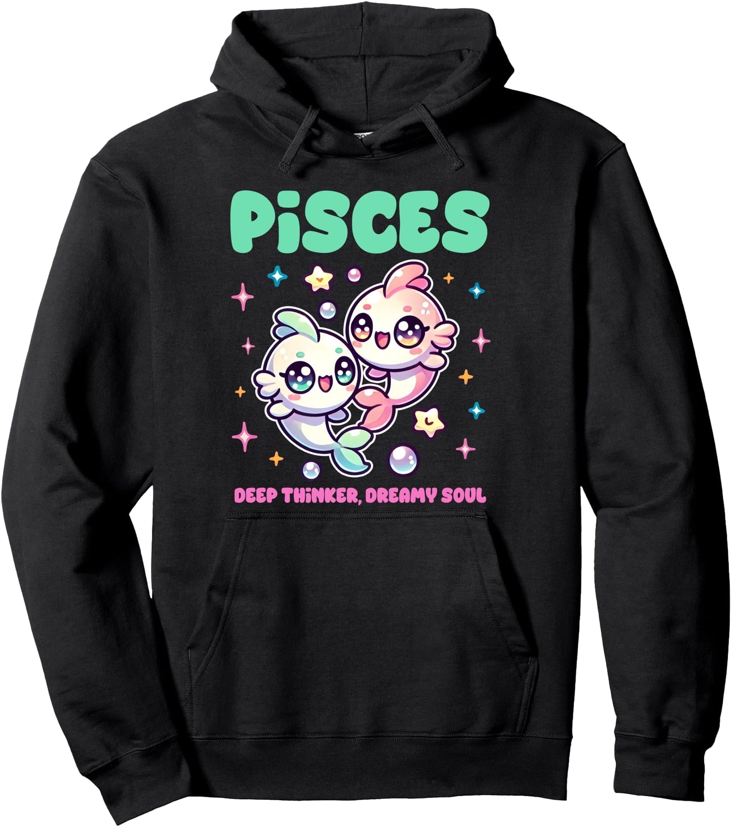 Pisces Zodiac Sign Cute Fish Outfit Girls Women Pullover Hoodie