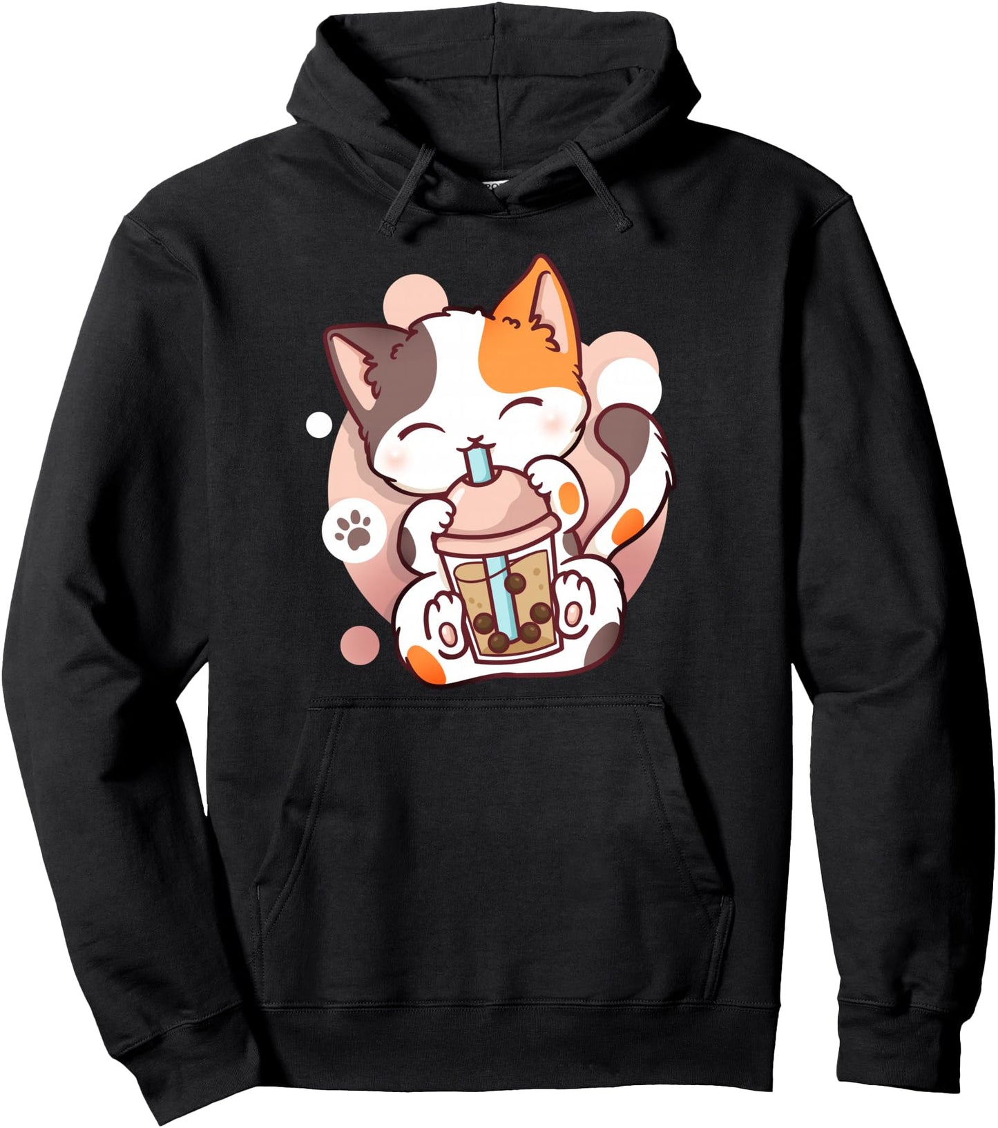 Cat Boba Tea Bubble Tea Anime Kawaii Neko Pullover Hoodie