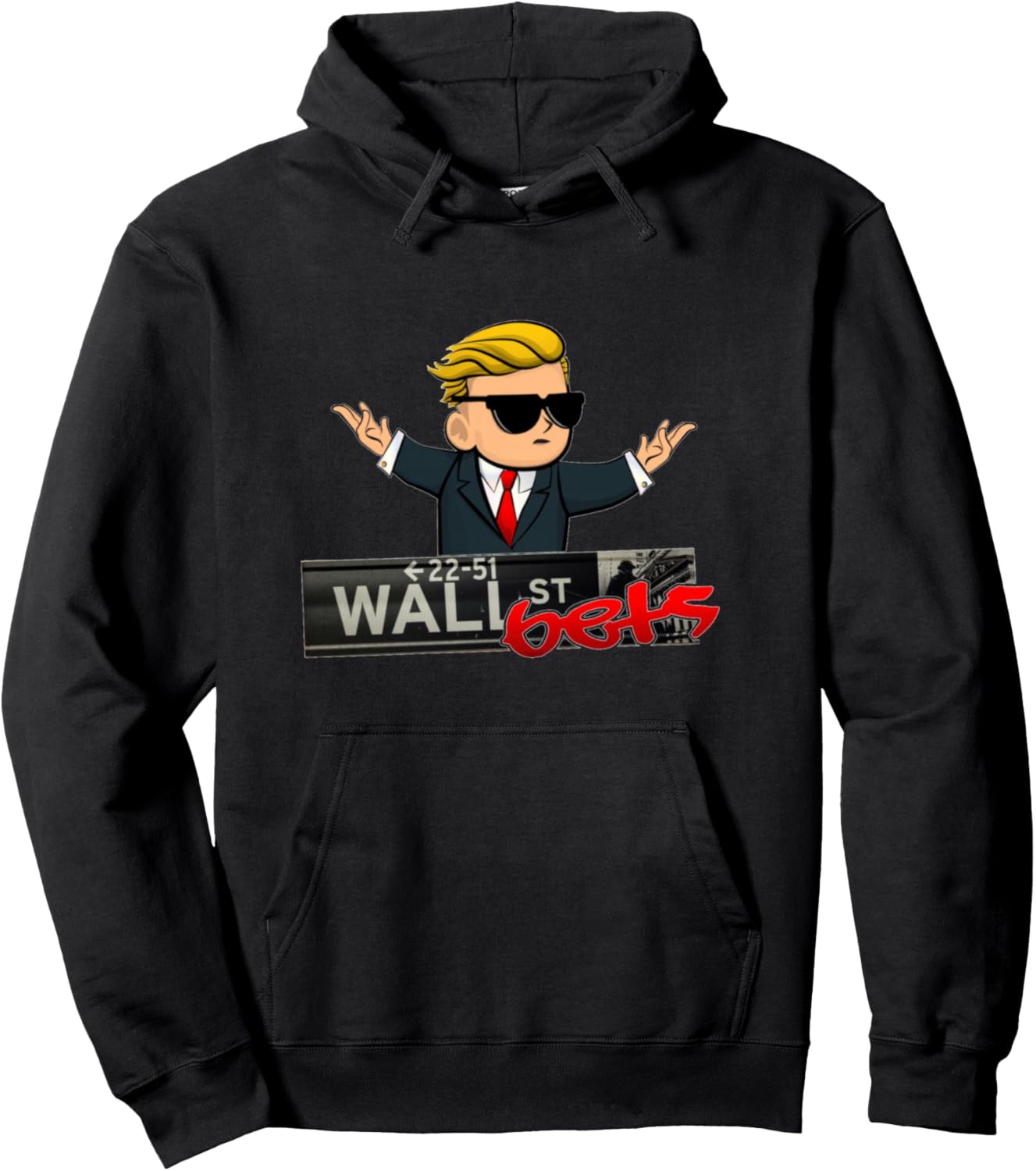 Wall Street Bets Logo - WSB Mascot Pullover Hoodie