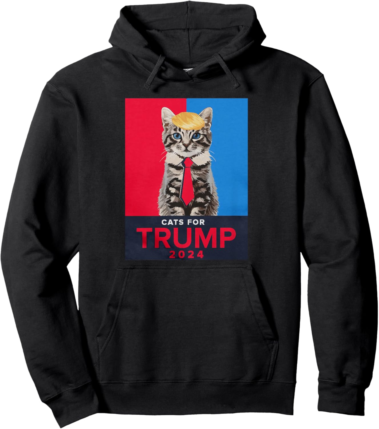 Cats For Trump 2024 Funny Tee For Vance Trump Pullover Hoodie