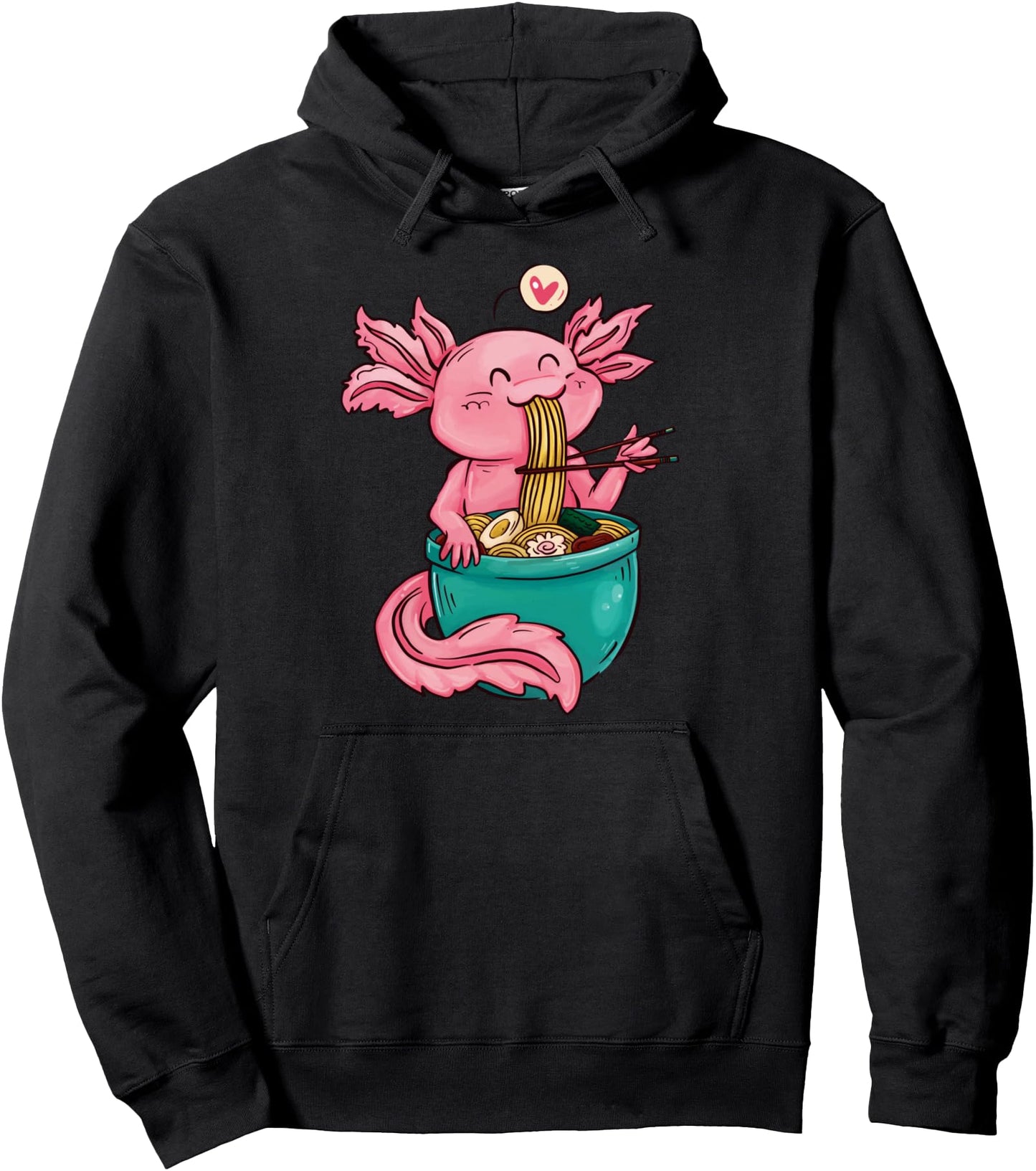 Axolotl Ramen Kawaii Manga Otaku Japanese Noodles Pullover Hoodie