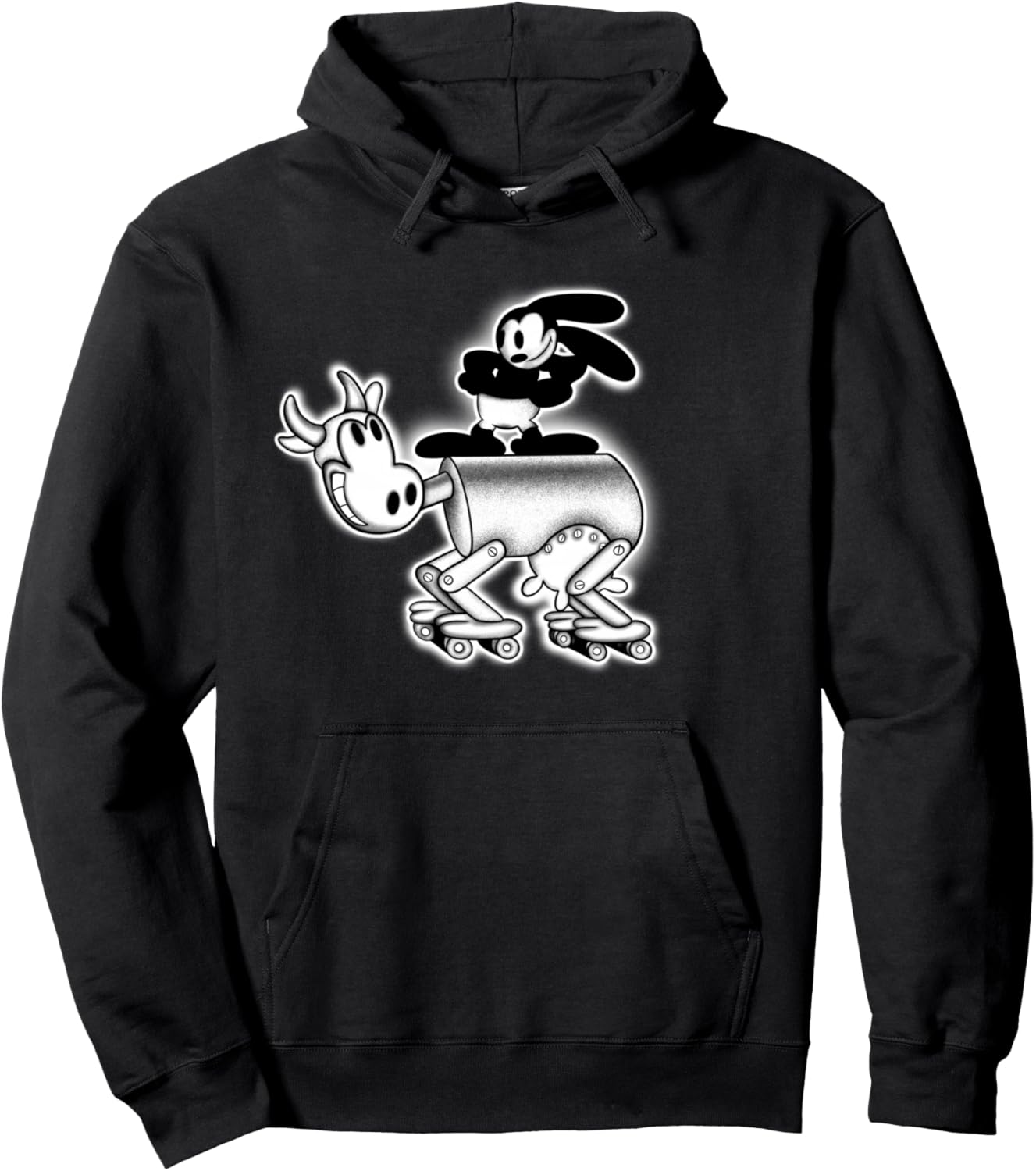 Oswald Rabbit in The Mechanical Cow x 1927 Cartoon Pullover Hoodie