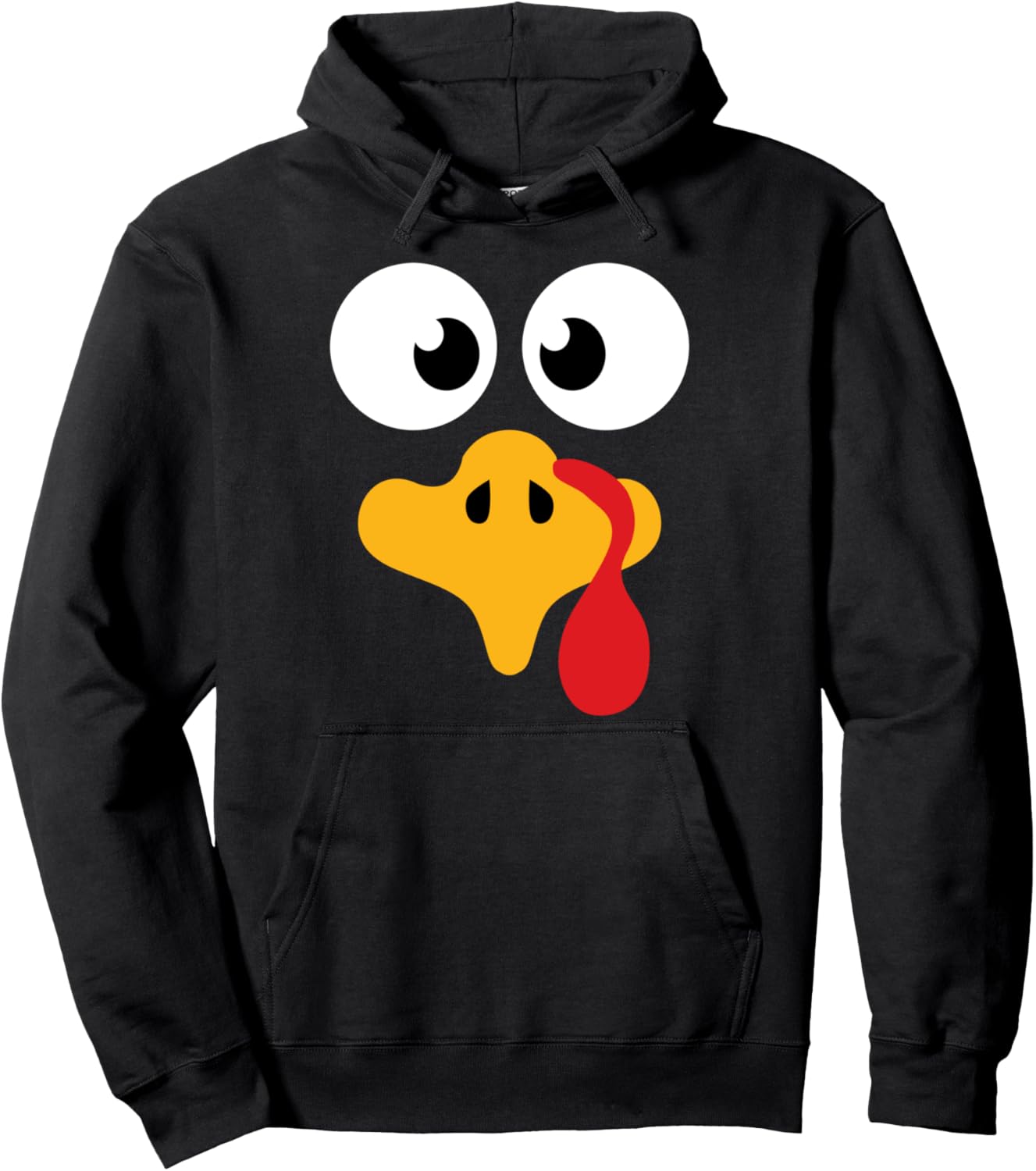 Crazy cute thanksgiving turkey face for dinner costume Pullover Hoodie