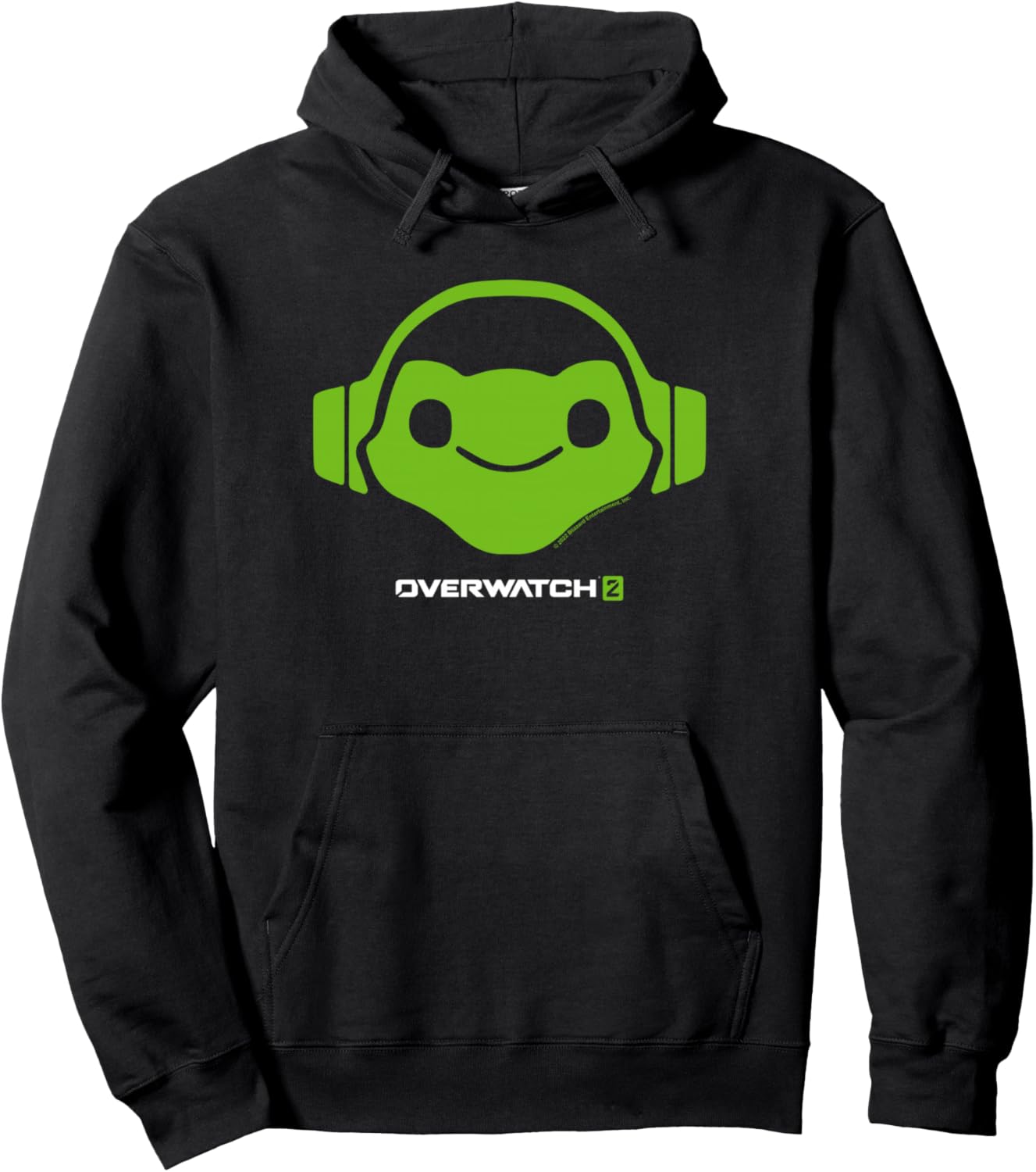 Overwatch 2 Lucio Center Green Icon Logo Pullover Hoodie