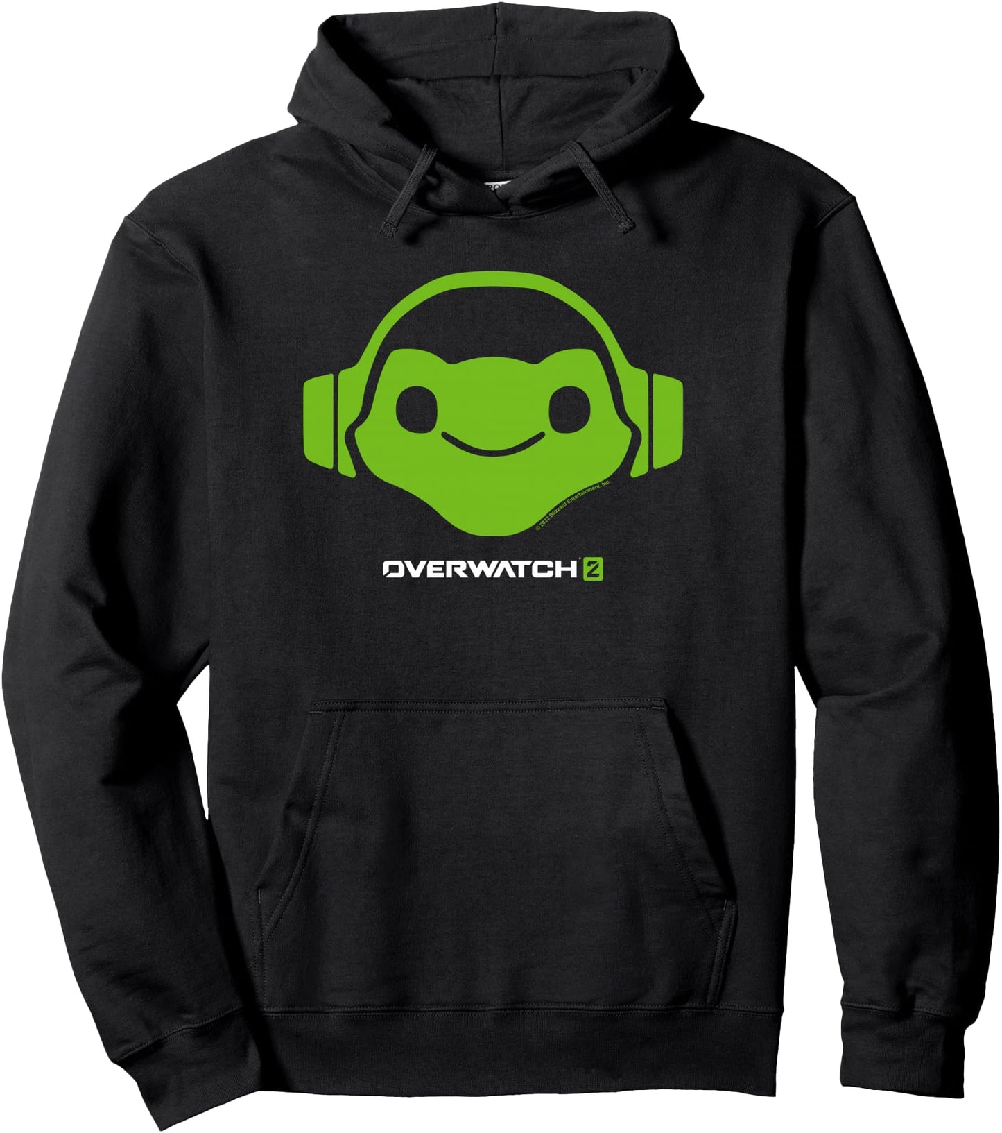 Overwatch 2 Lucio Center Green Icon Logo Pullover Hoodie