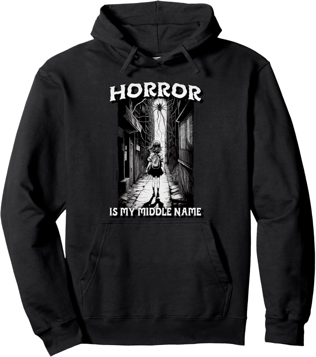 Horror Is My Middle Name Scary Anime Pullover Hoodie