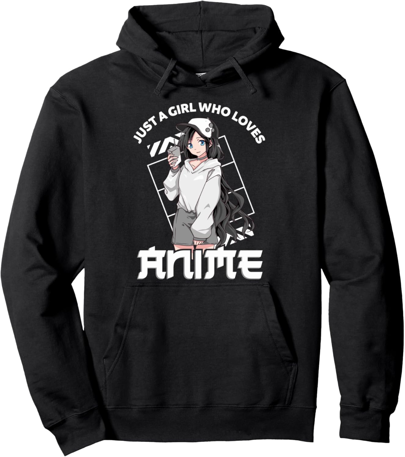 Anime Girl Just A Girl Who Loves Anime Pullover Hoodie