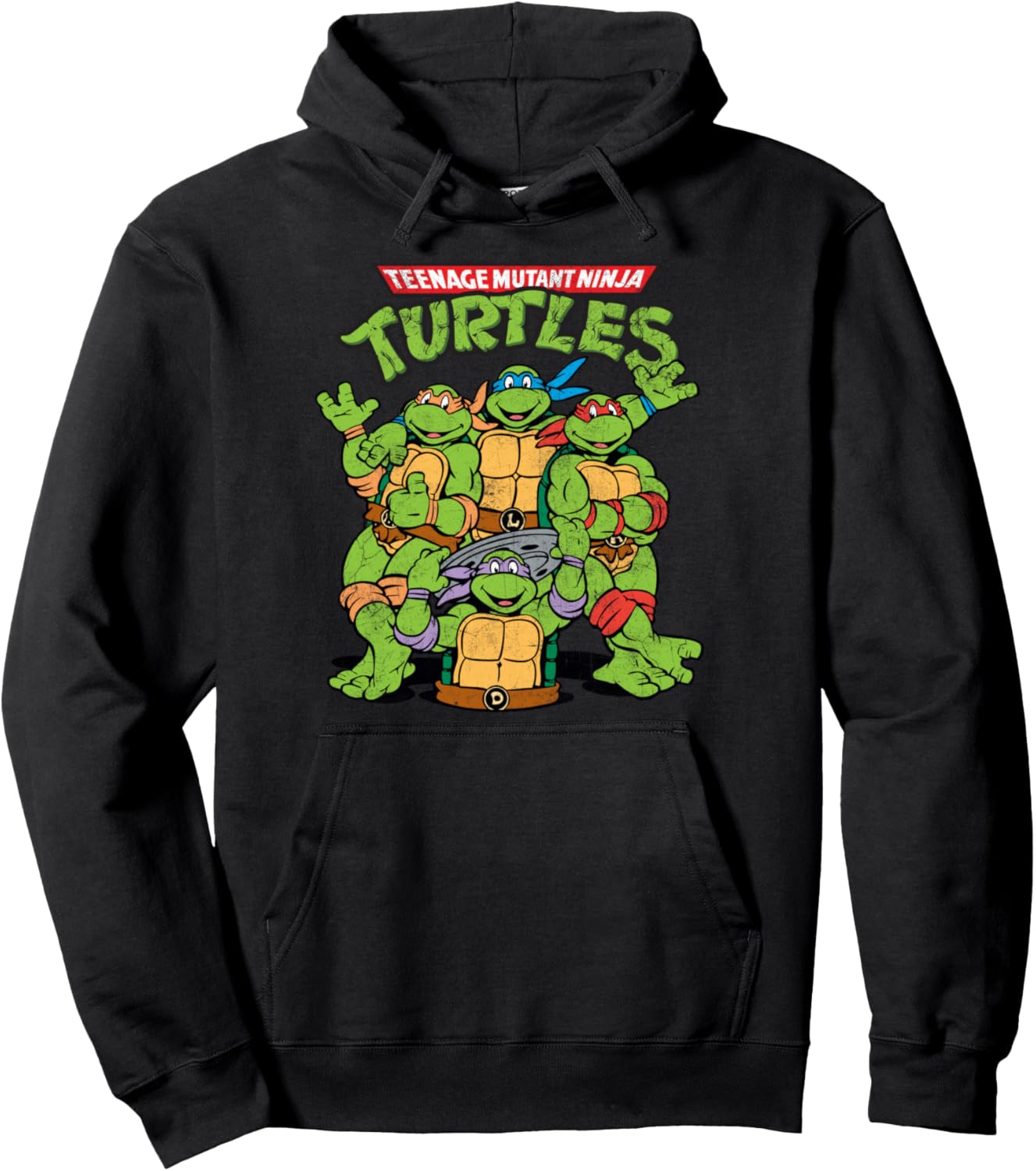 Teenage Mutant Ninja Turtles Classic Retro Logo Hoodie Pullover Hoodie