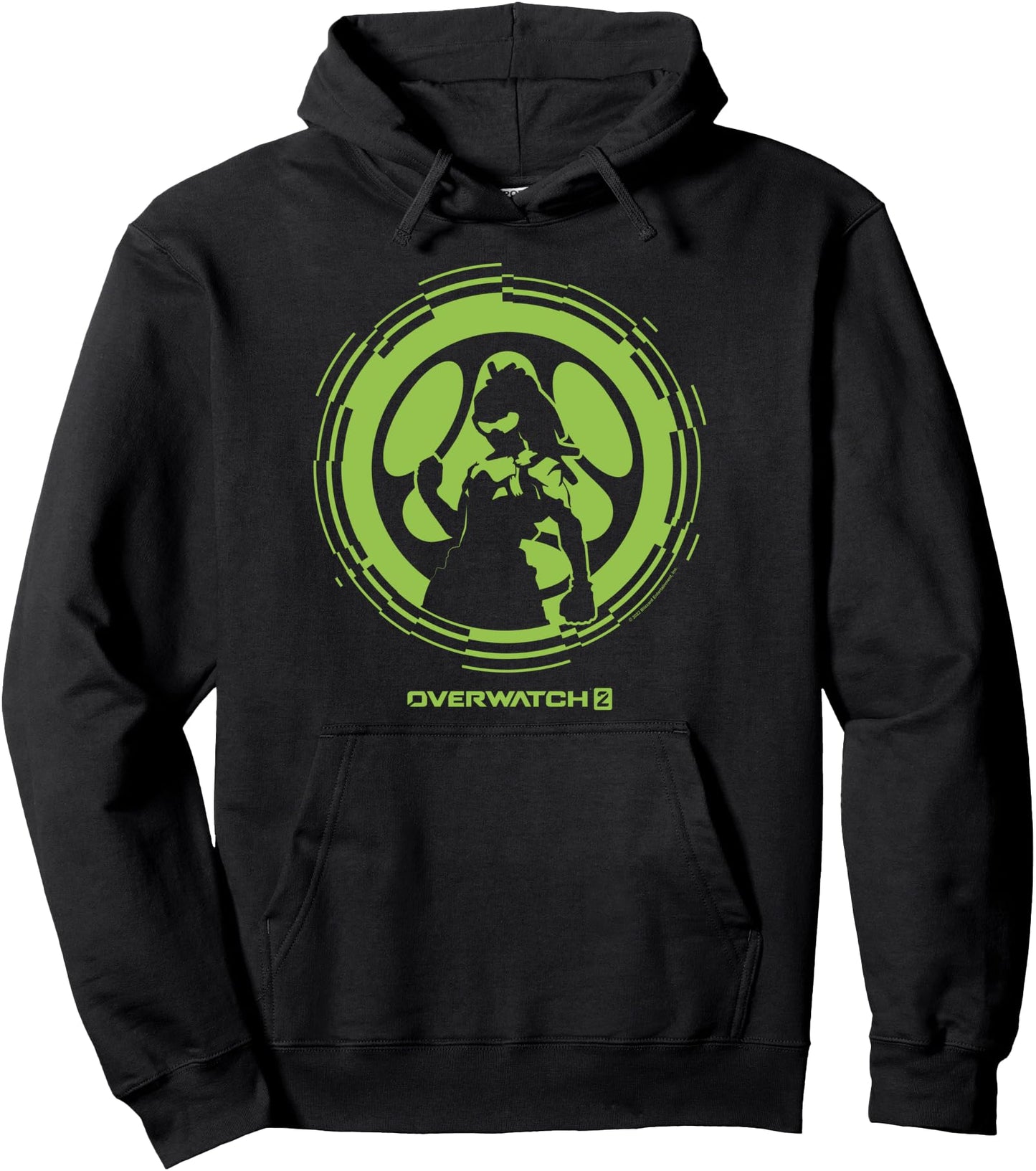 Overwatch 2 Lcio Center Green Circular Logo Pullover Hoodie