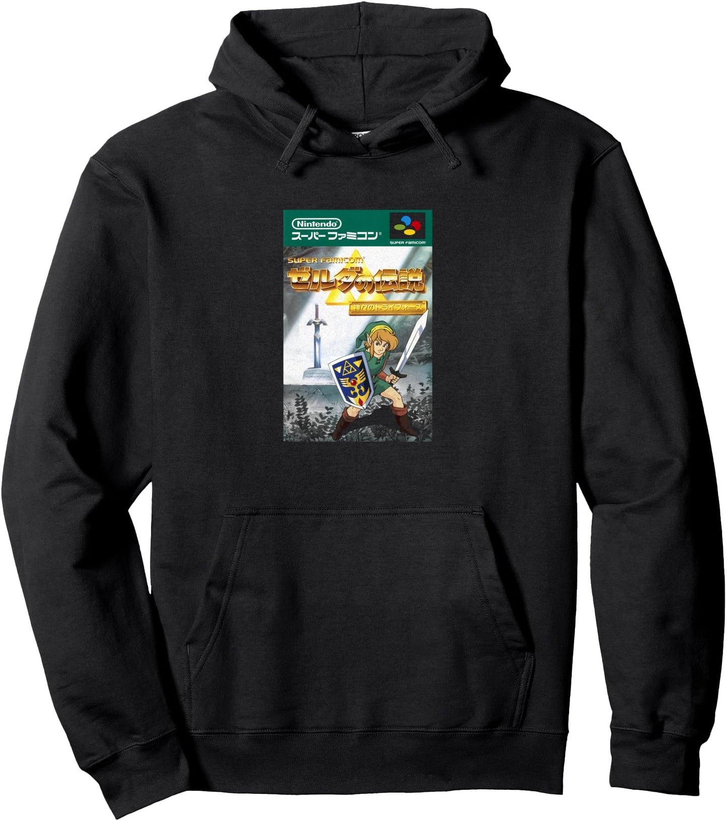 The Legend of Zelda Hyrule Triforce Japanese Kanji Comic Pullover Hoodie