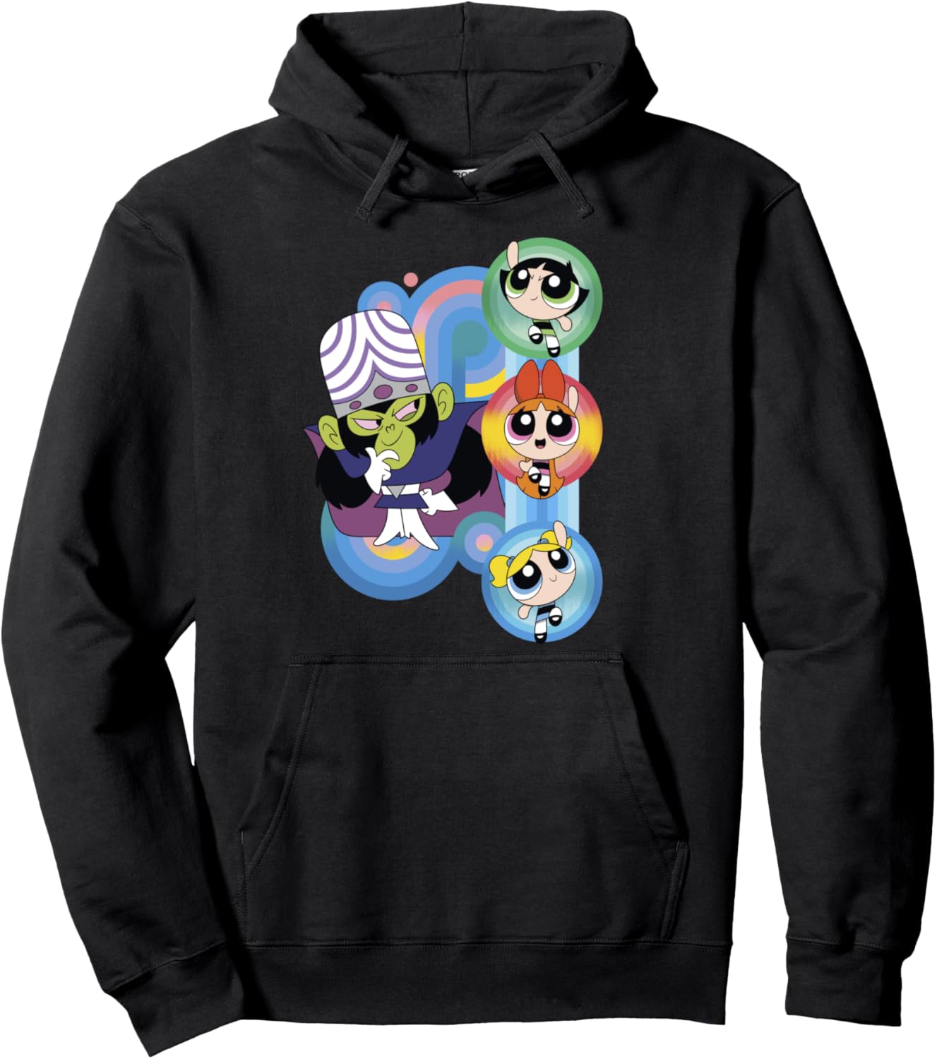 CN The Powerpuff Girls & Mojojojo Circles Pullover Hoodie