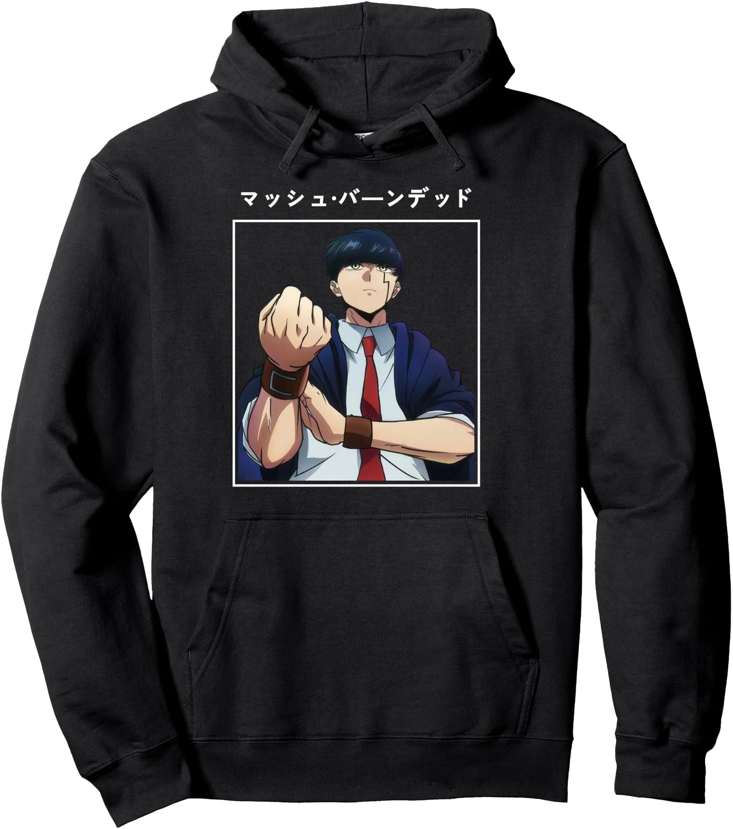 Mash Burnedead Muscles Anime Magic Funny Cool Cute Manga Guy Pullover Hoodie