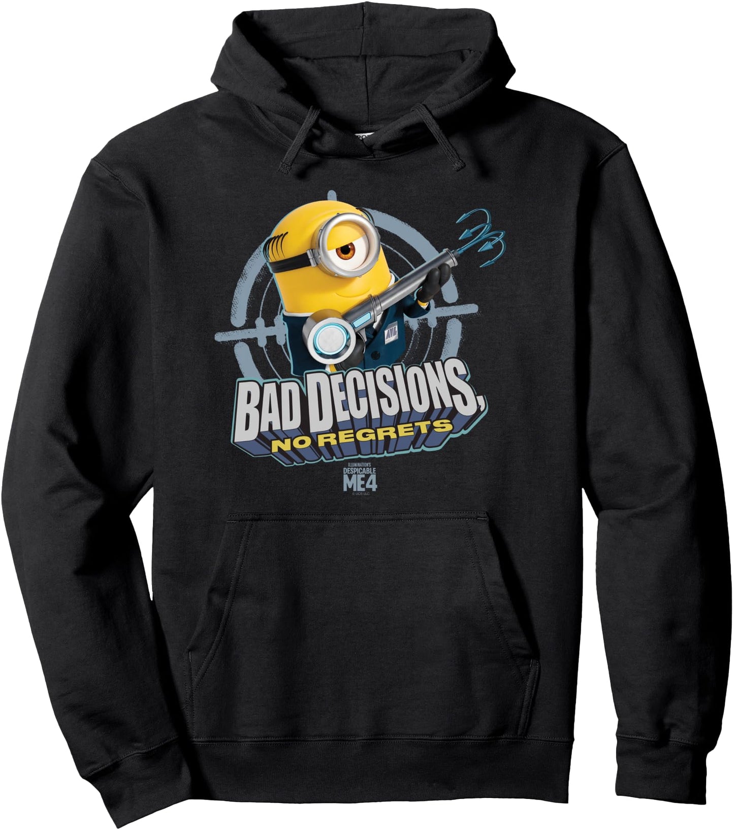 Minions Despicable Me 4 AVL Bad Decisions Pullover Hoodie