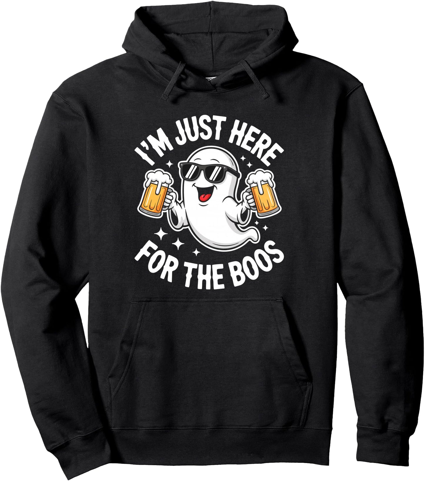 I'm Just Here For The Boos Shirt Men Women Ghost Halloween Pullover Hoodie