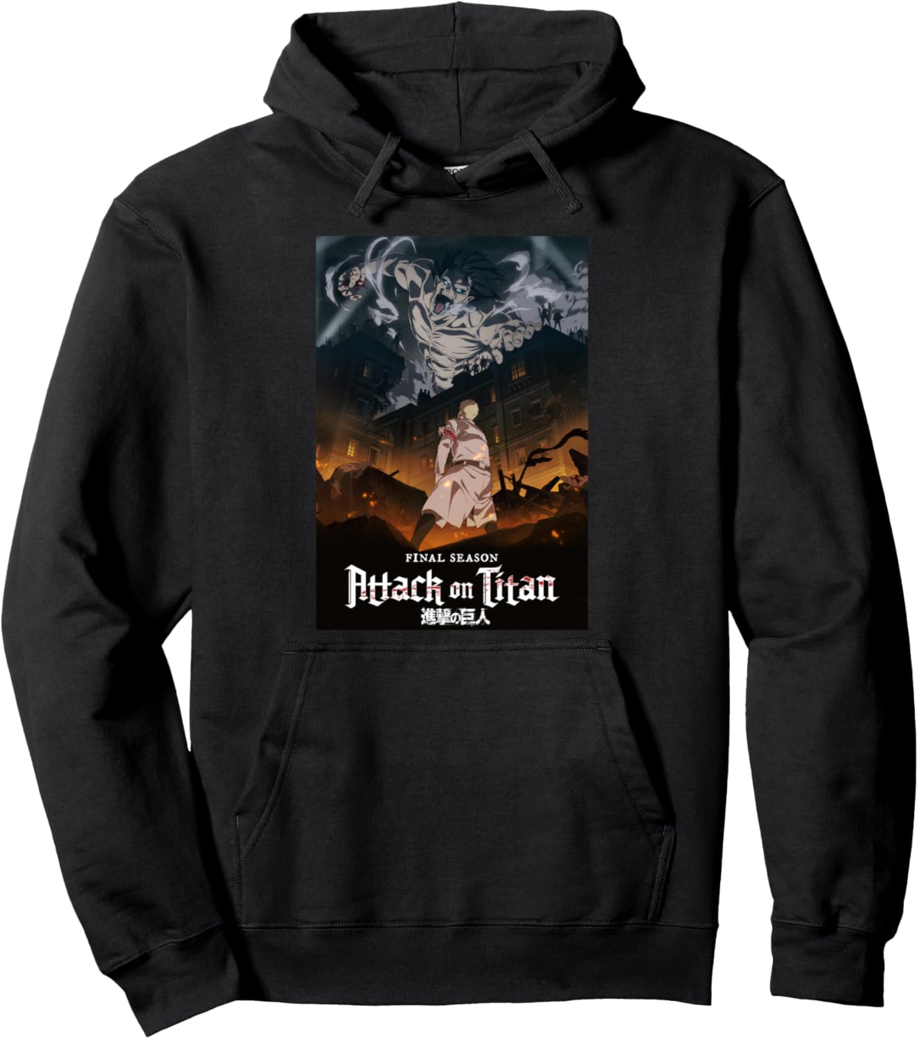 Attack on Titan Season 4 Key Art with Show Logo Anime Pullover Hoodie