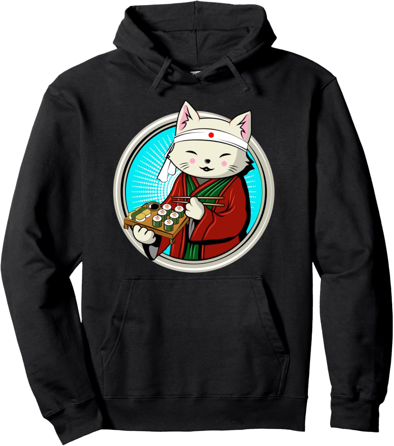 Sushi Cat Ramen Japan Cat Lover Anime Cat Pullover Hoodie